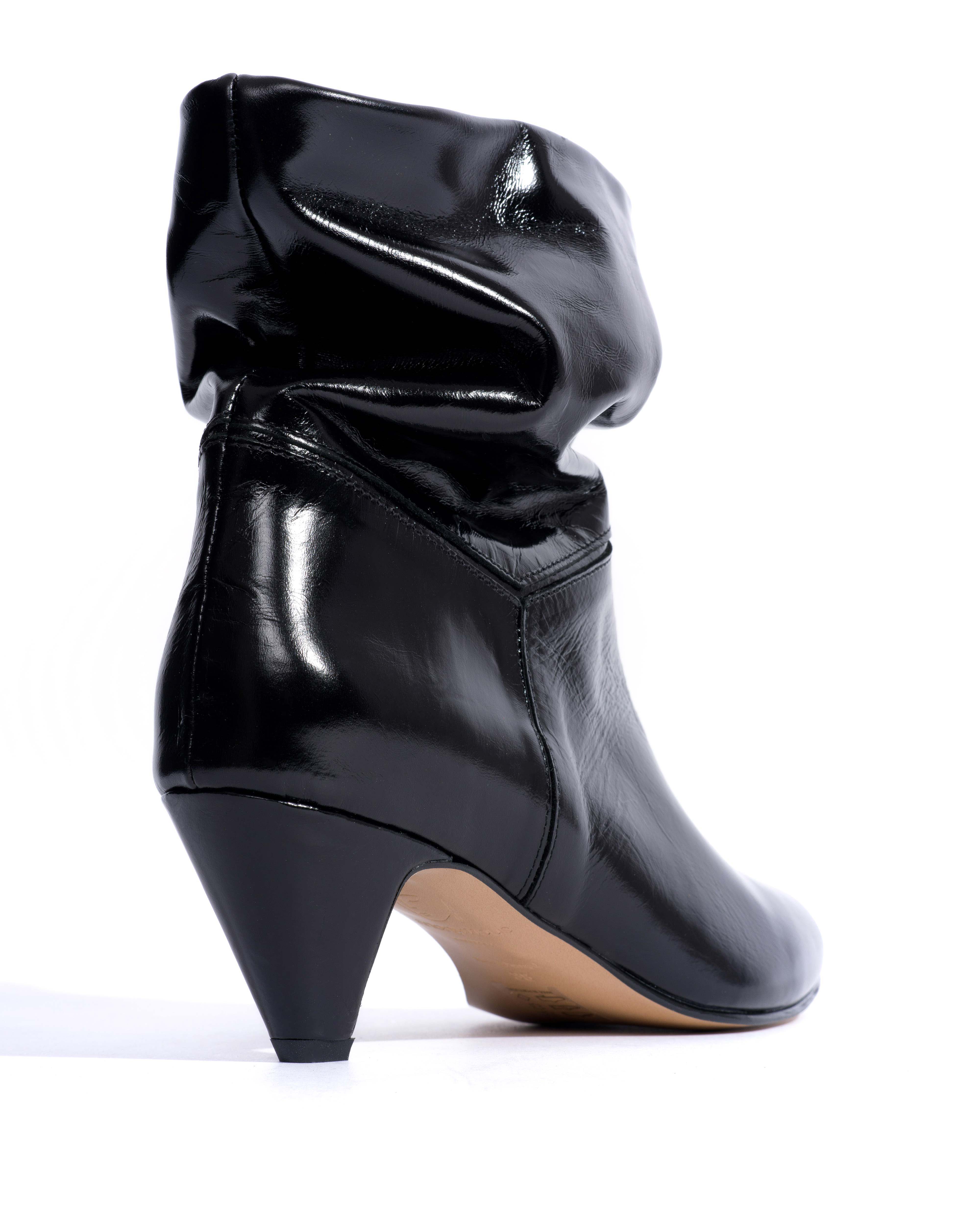 Jassi 50 stiletto Crinkled polished goat Black - Image 4