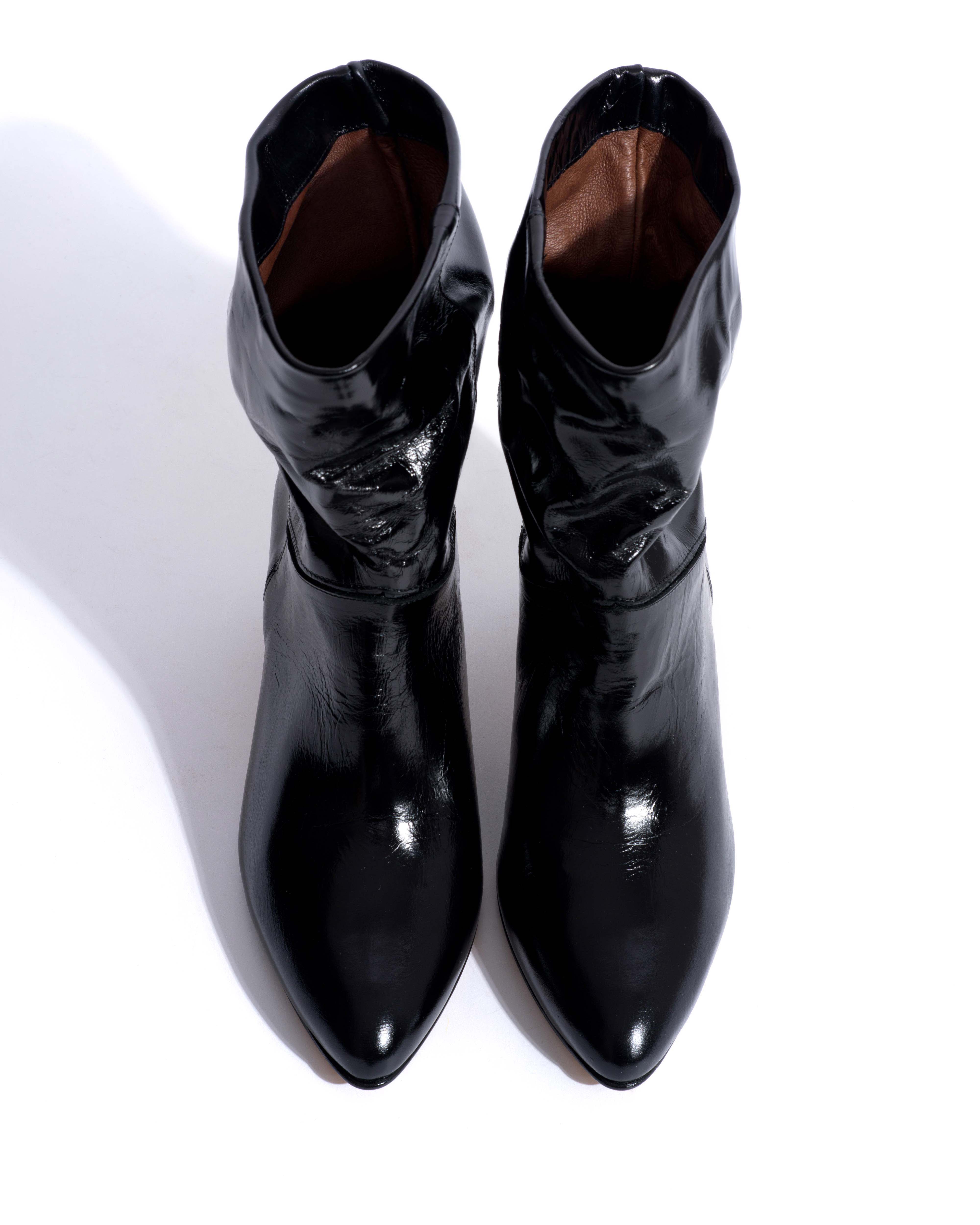 Jassi 50 stiletto Crinkled polished goat Black - Image 5