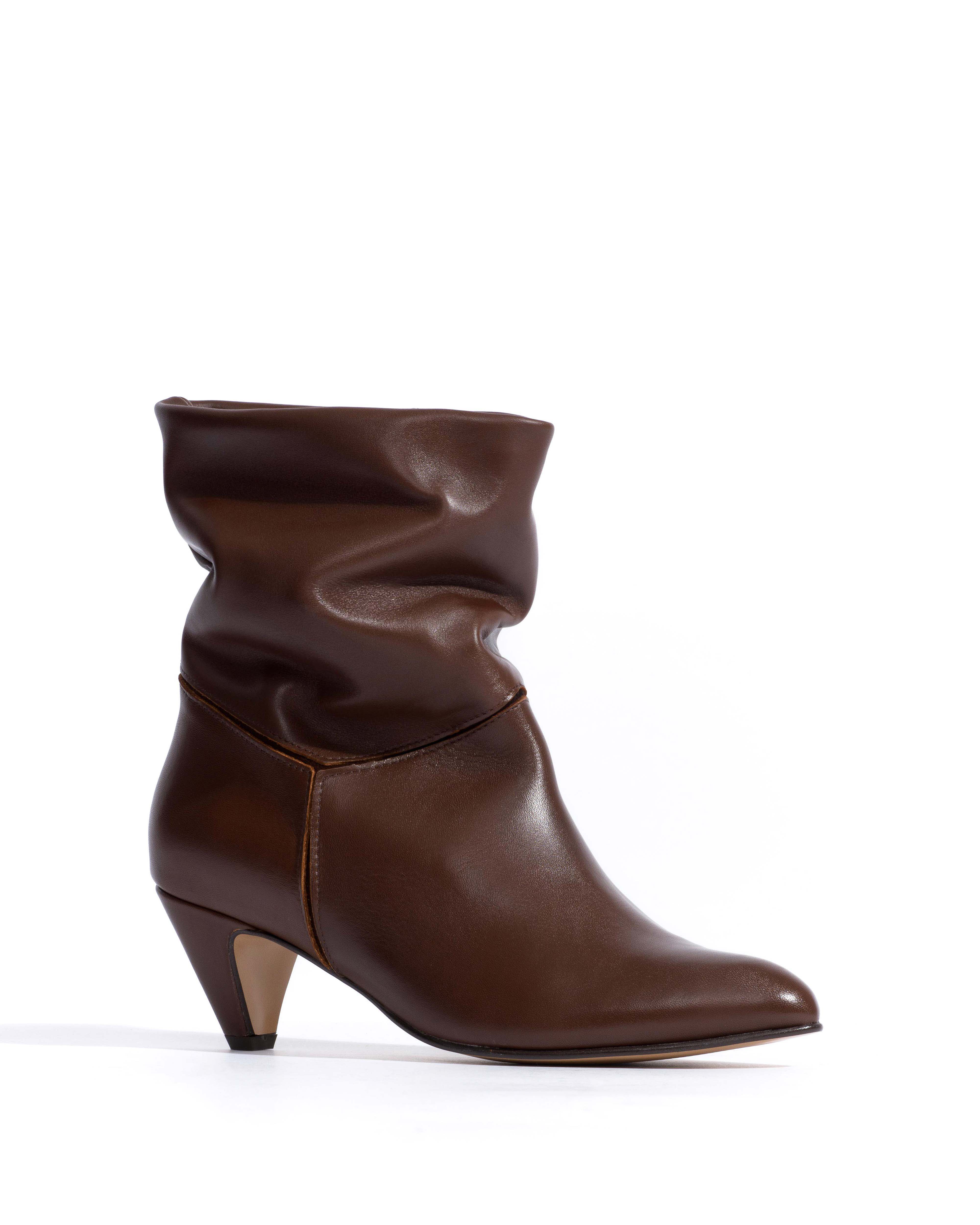 Jassi 50 stiletto Soft calf & suede leather Chocolate - Image 2