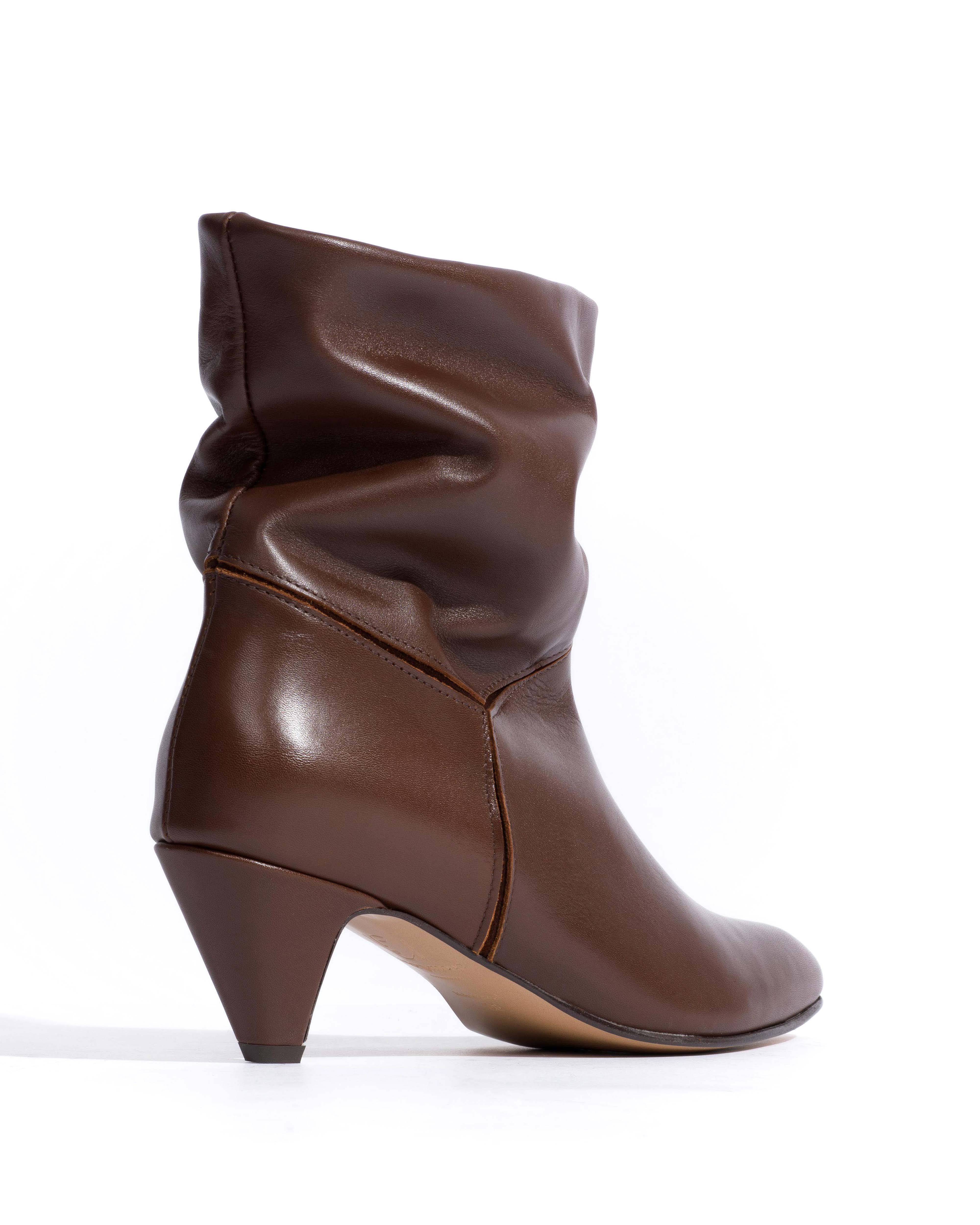 Jassi 50 stiletto Soft calf & suede leather Chocolate - Image 3