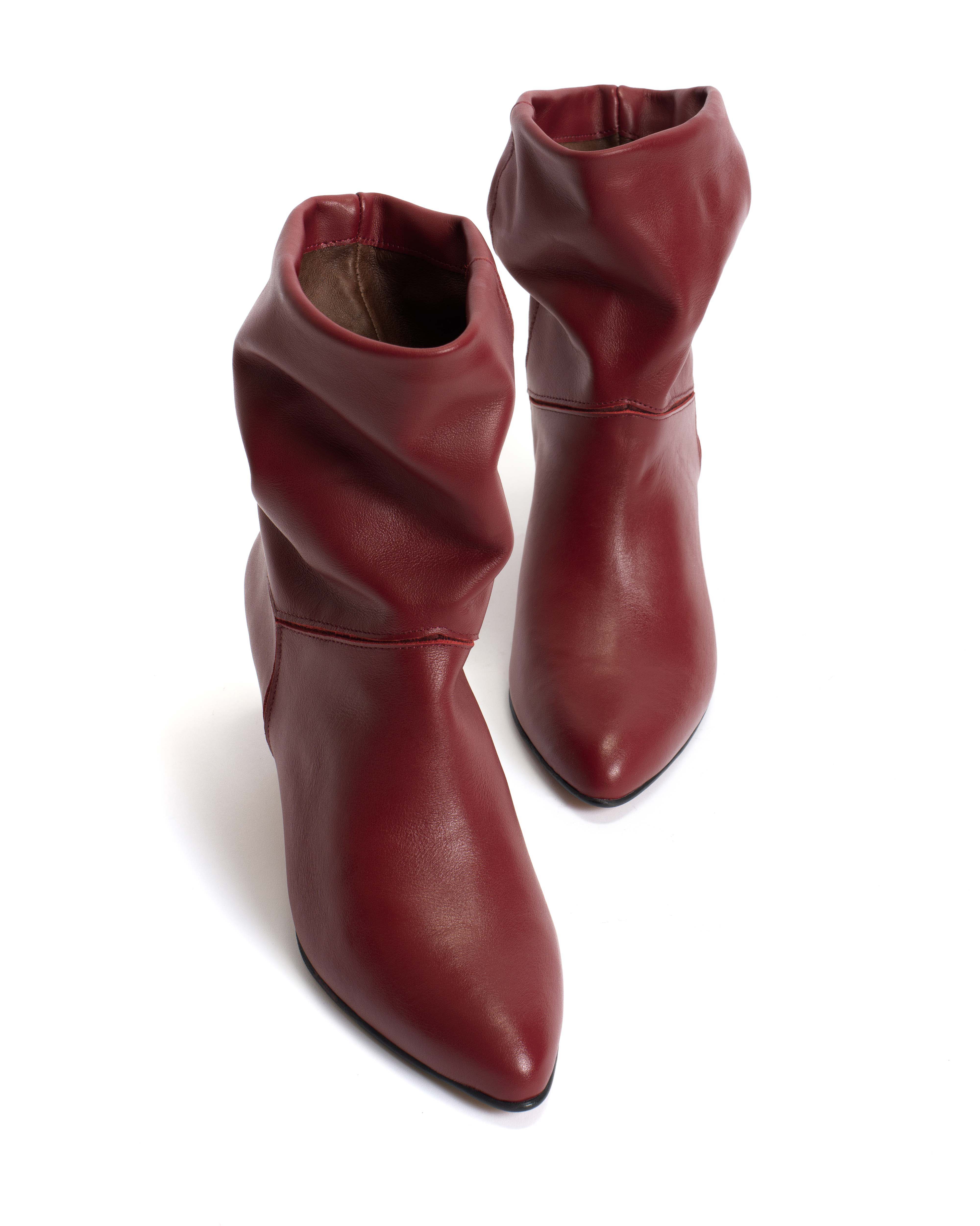 Jassi 50 stiletto Soft calf & suede leather Pomegranate - Image 5