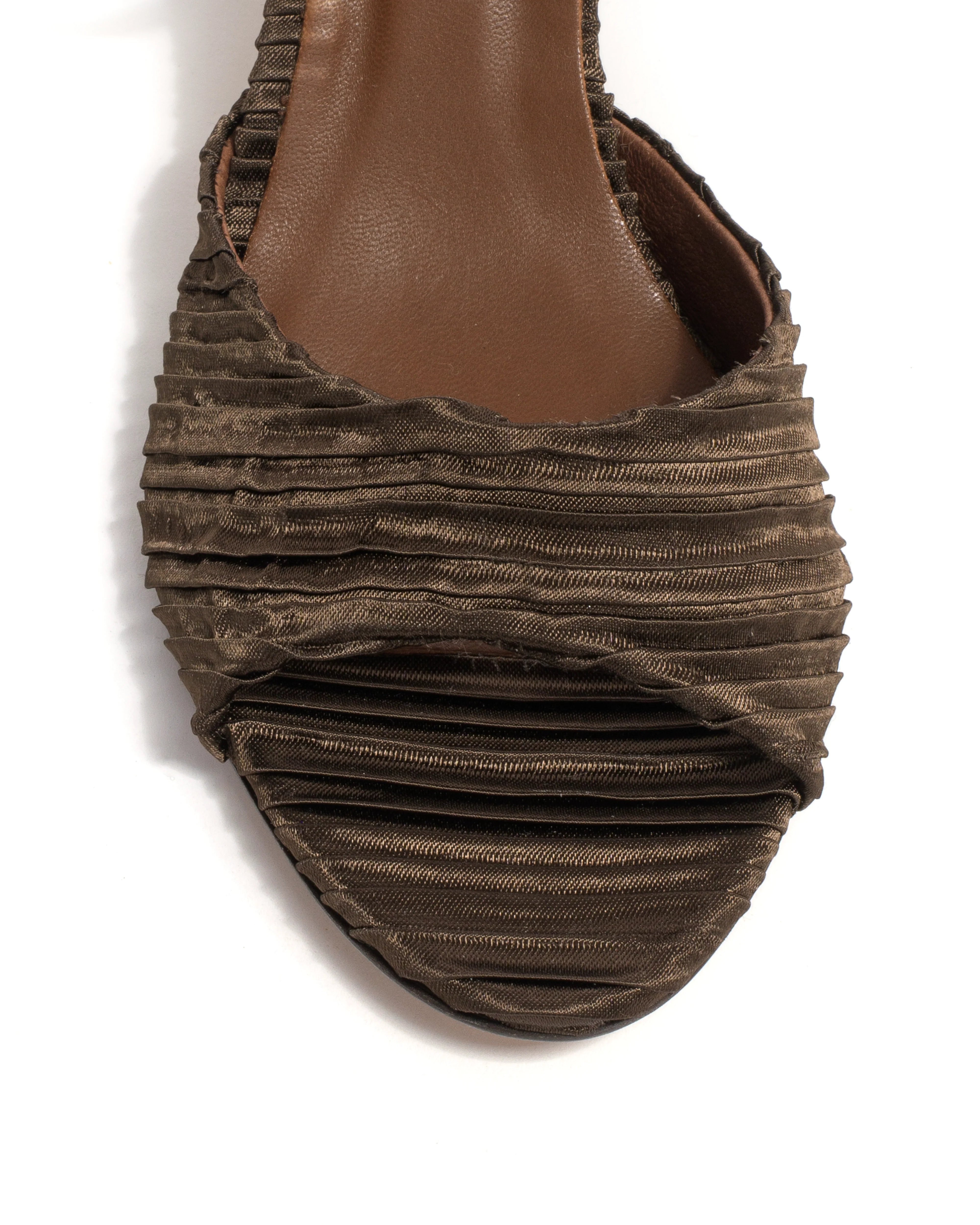 Jolie 55 Pleated satin Espresso brown - Image 5