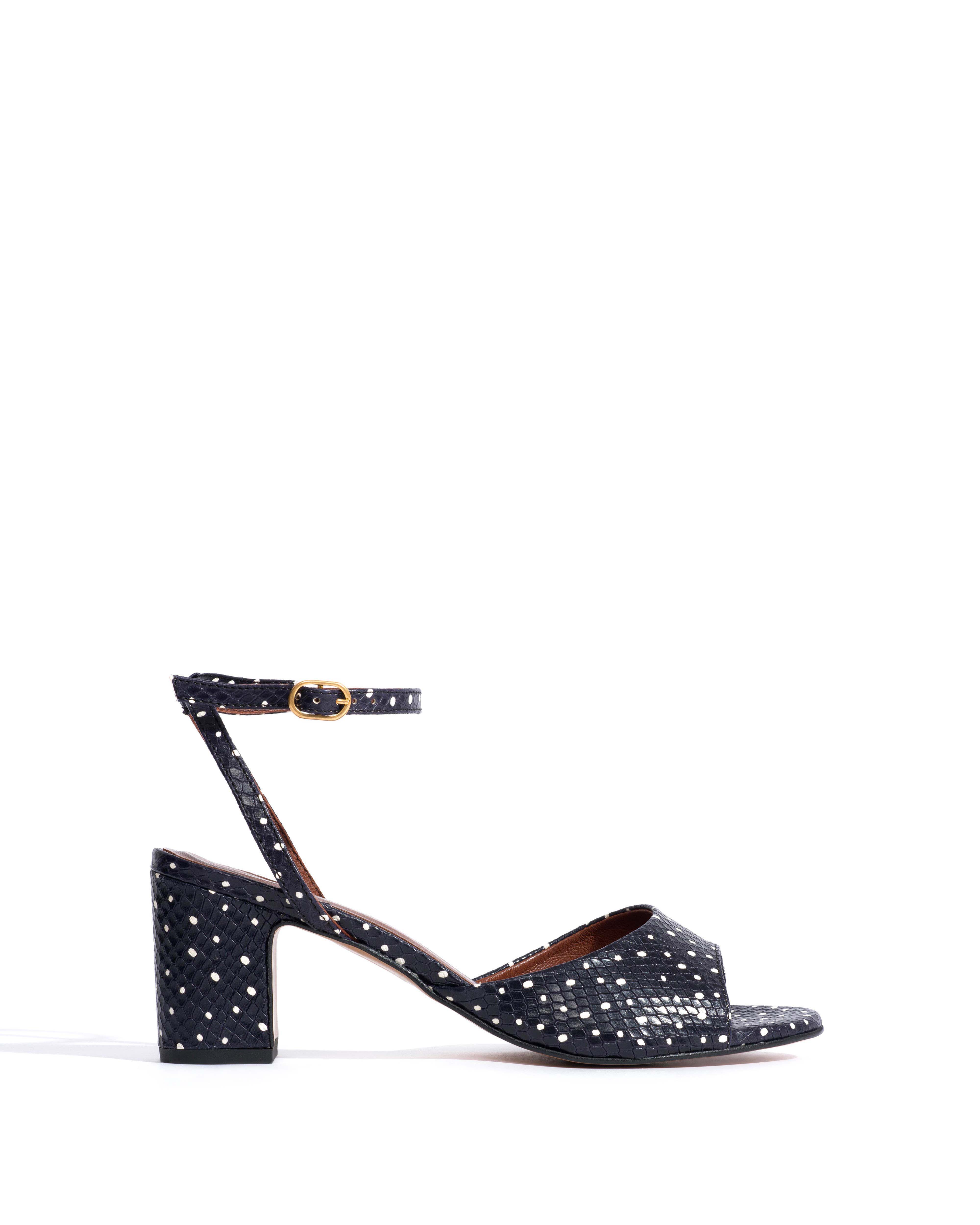 Jolie 55 Spotted snake calf Midnight blue