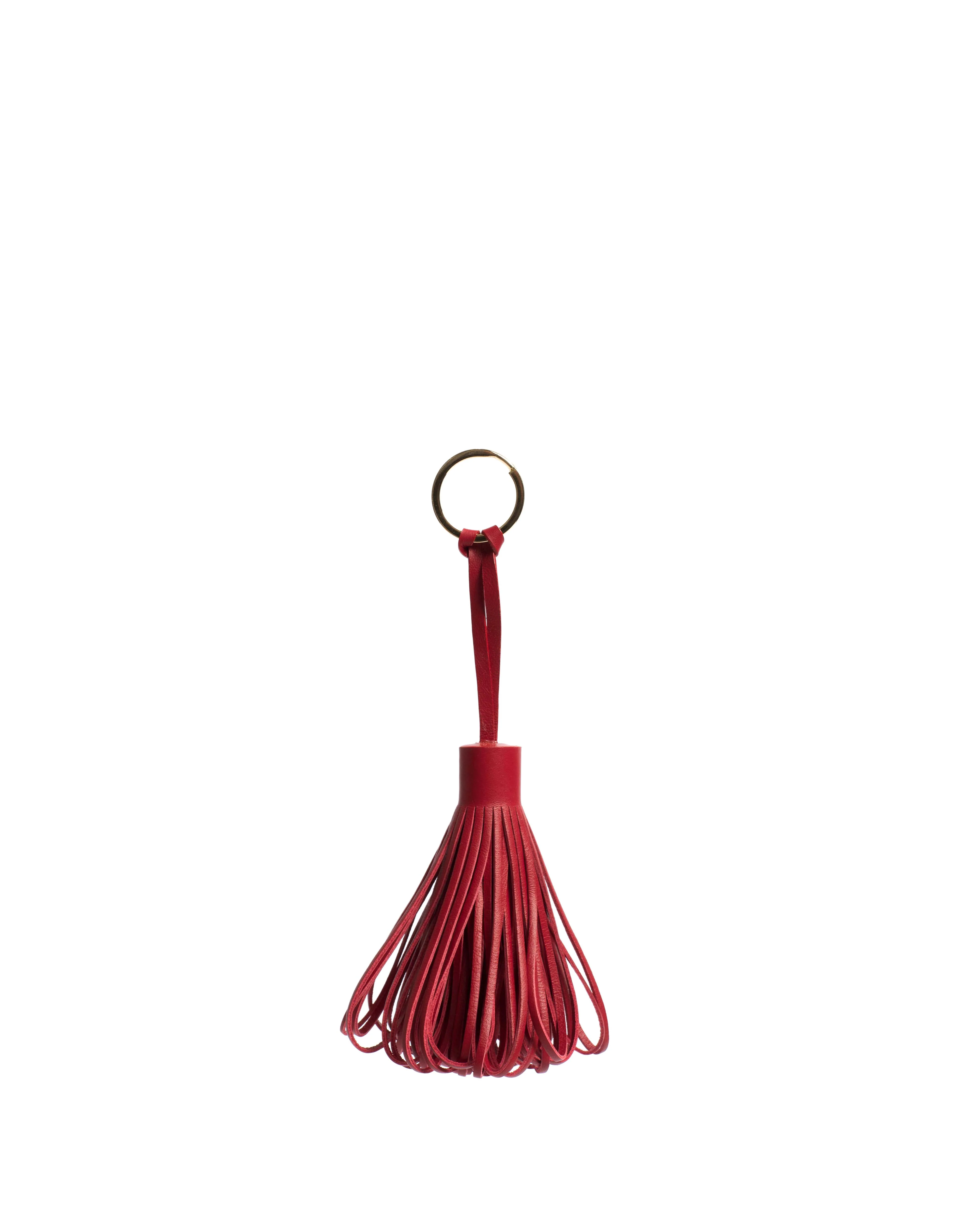 Katty fringe keyring Soft calf Ruby red - Image 2