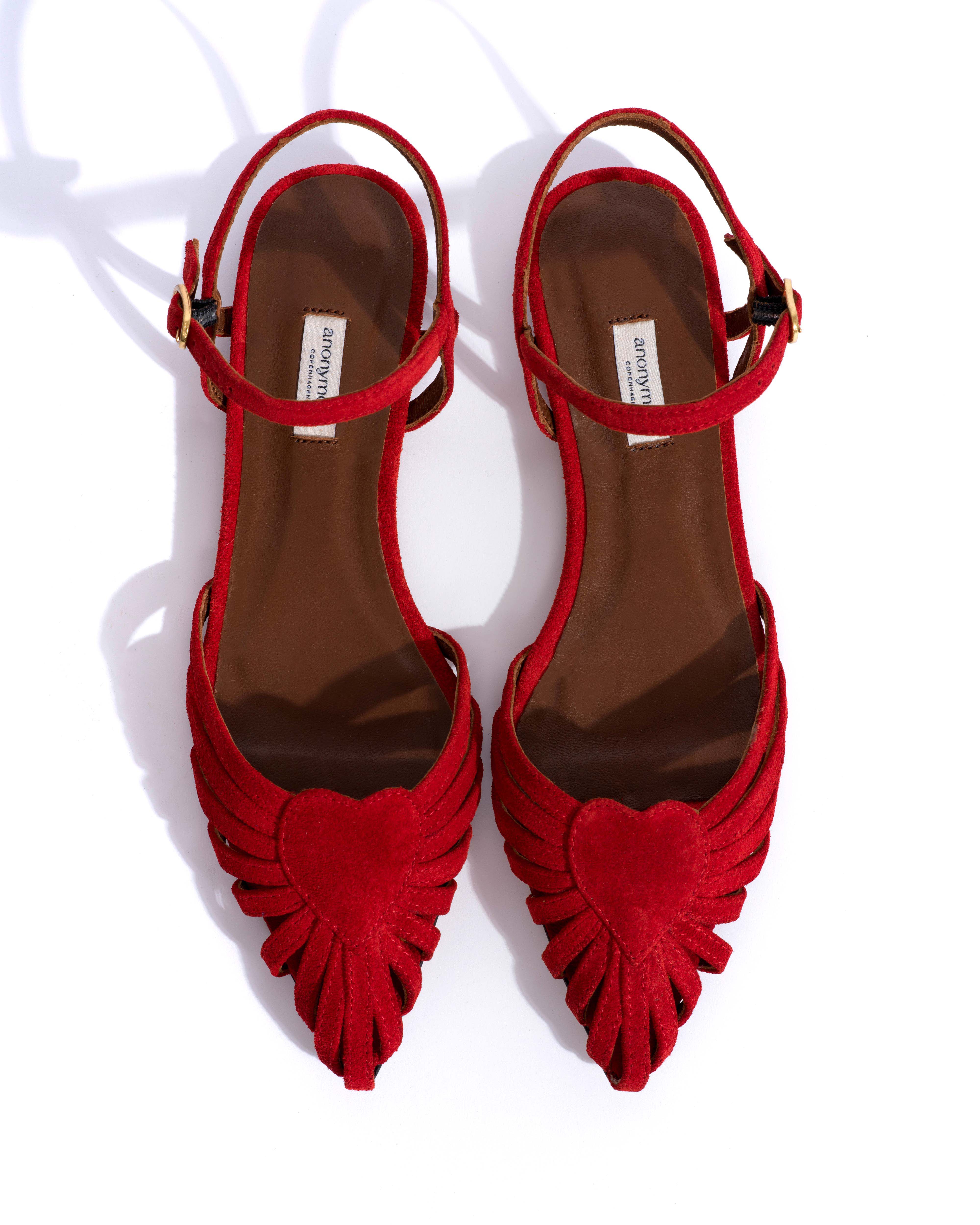 Keesha 10 Calf suede Ruby red - Image 4