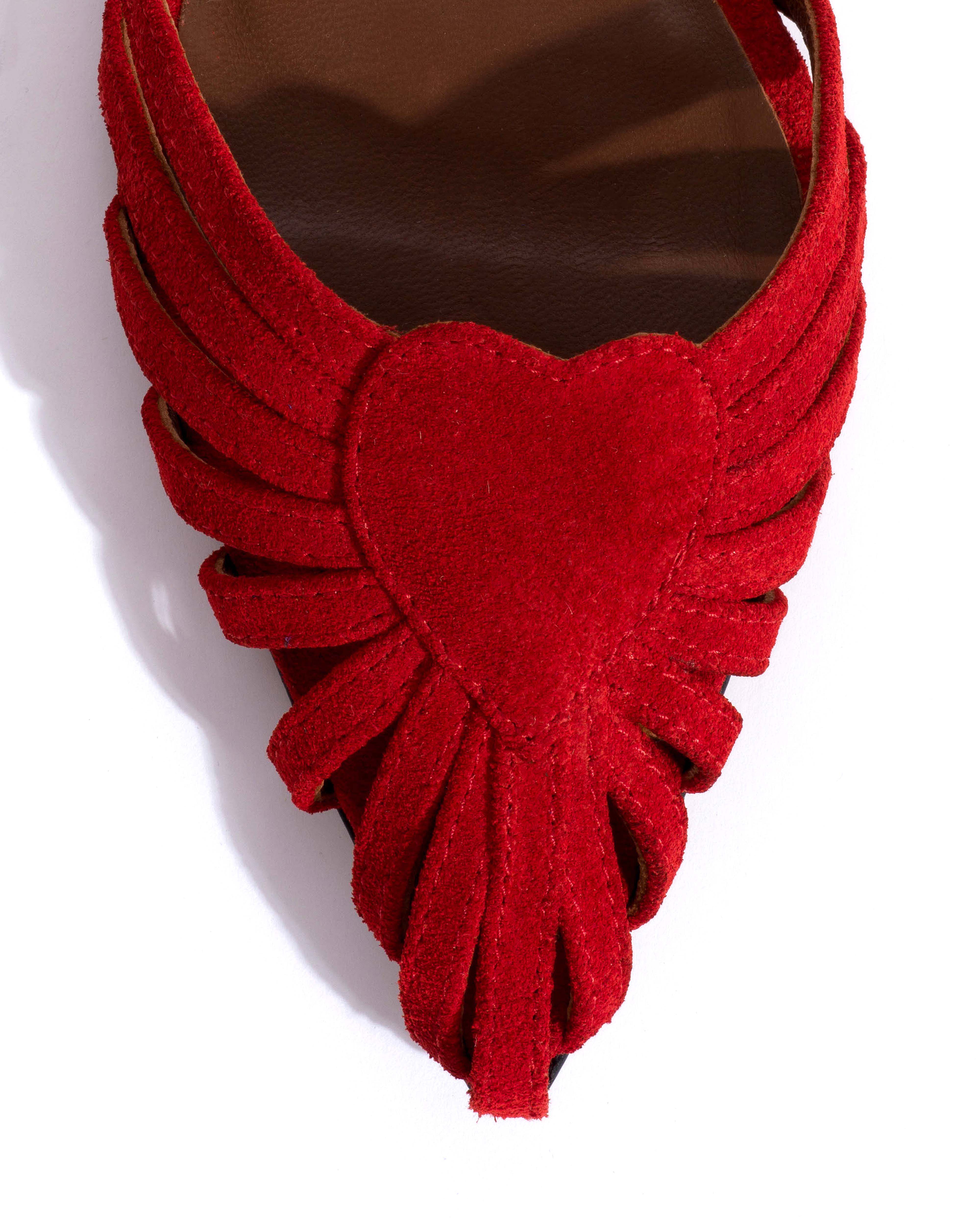 Keesha 10 Calf suede Ruby red - Image 5