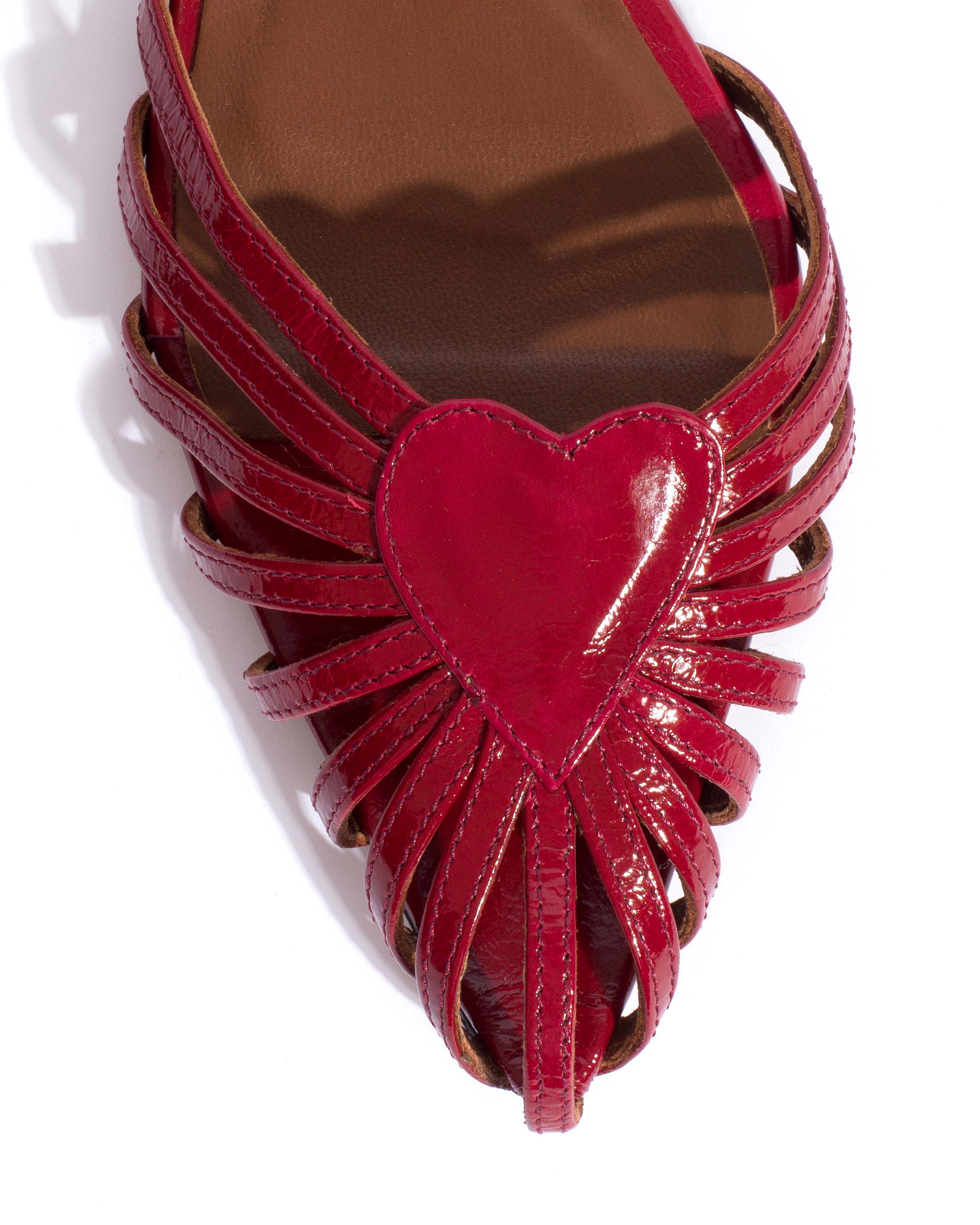 Keesha 10 Crinkled polished goat Scarlet - Image 6