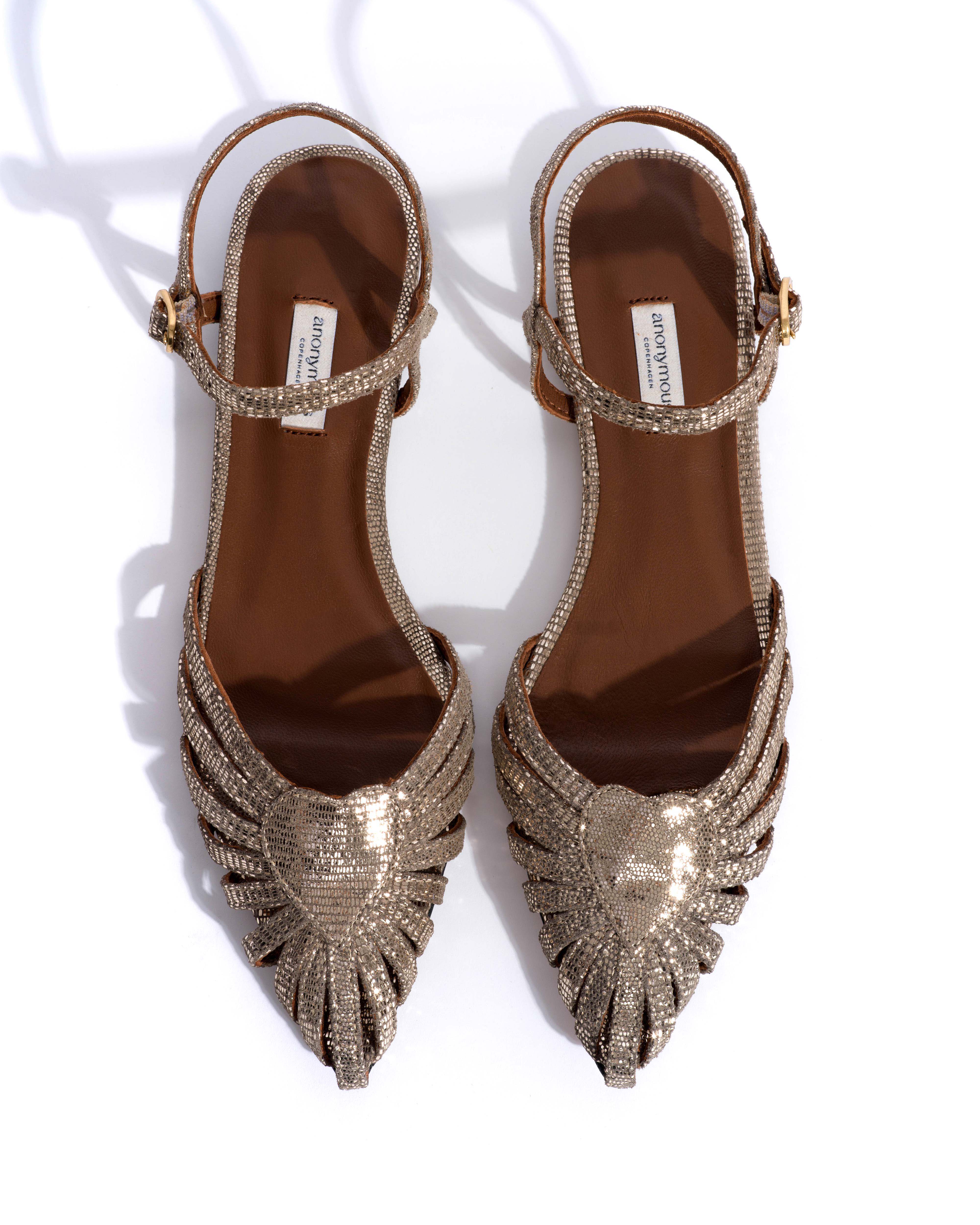 Keesha 10 Lizard metallic goat Vintage champagne - Image 5