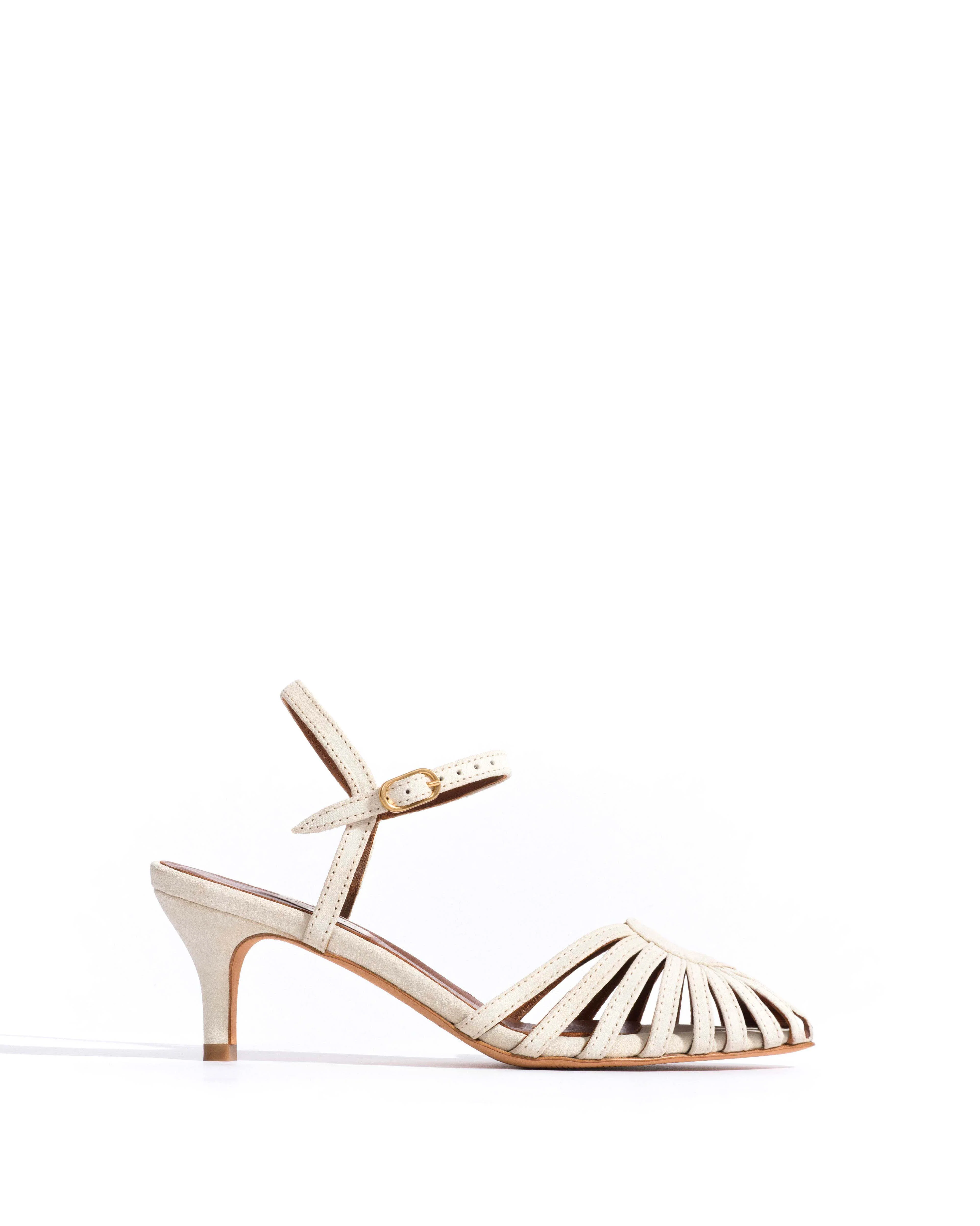 Keesha 55 Calf suede Antique white