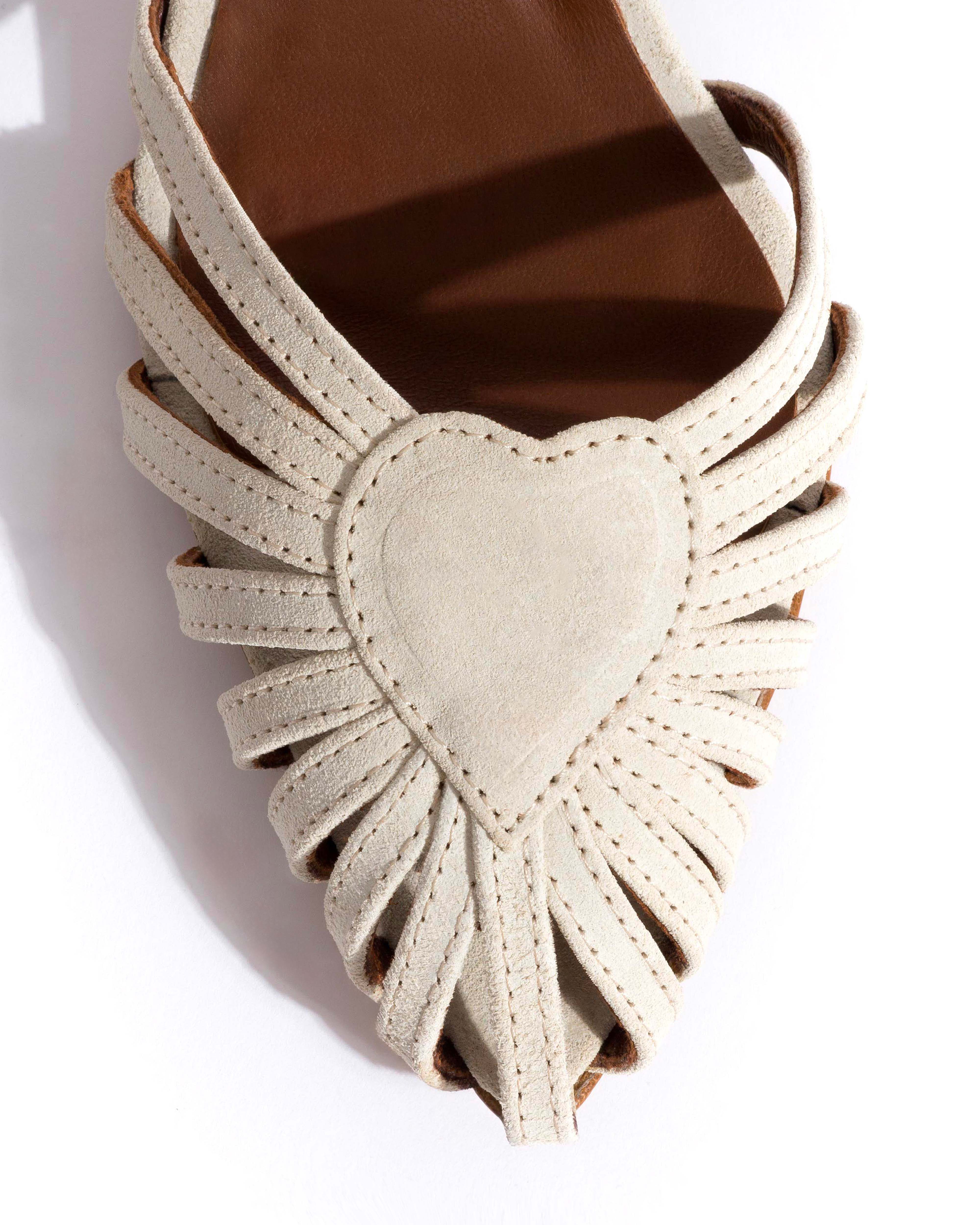 Keesha 55 Calf suede Antique white - Image 5