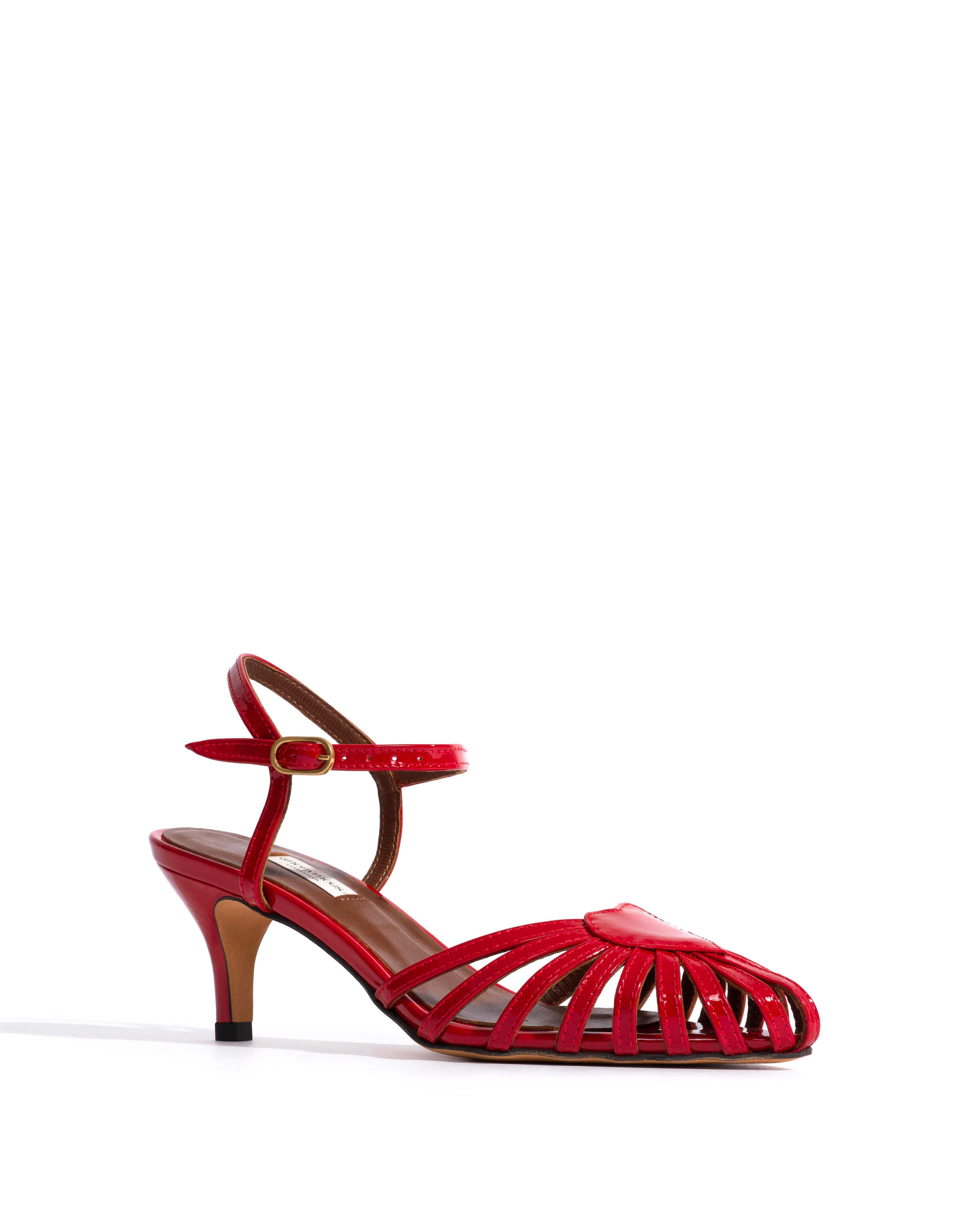 Keesha 55 Polished soft calf Ruby red - Image 2