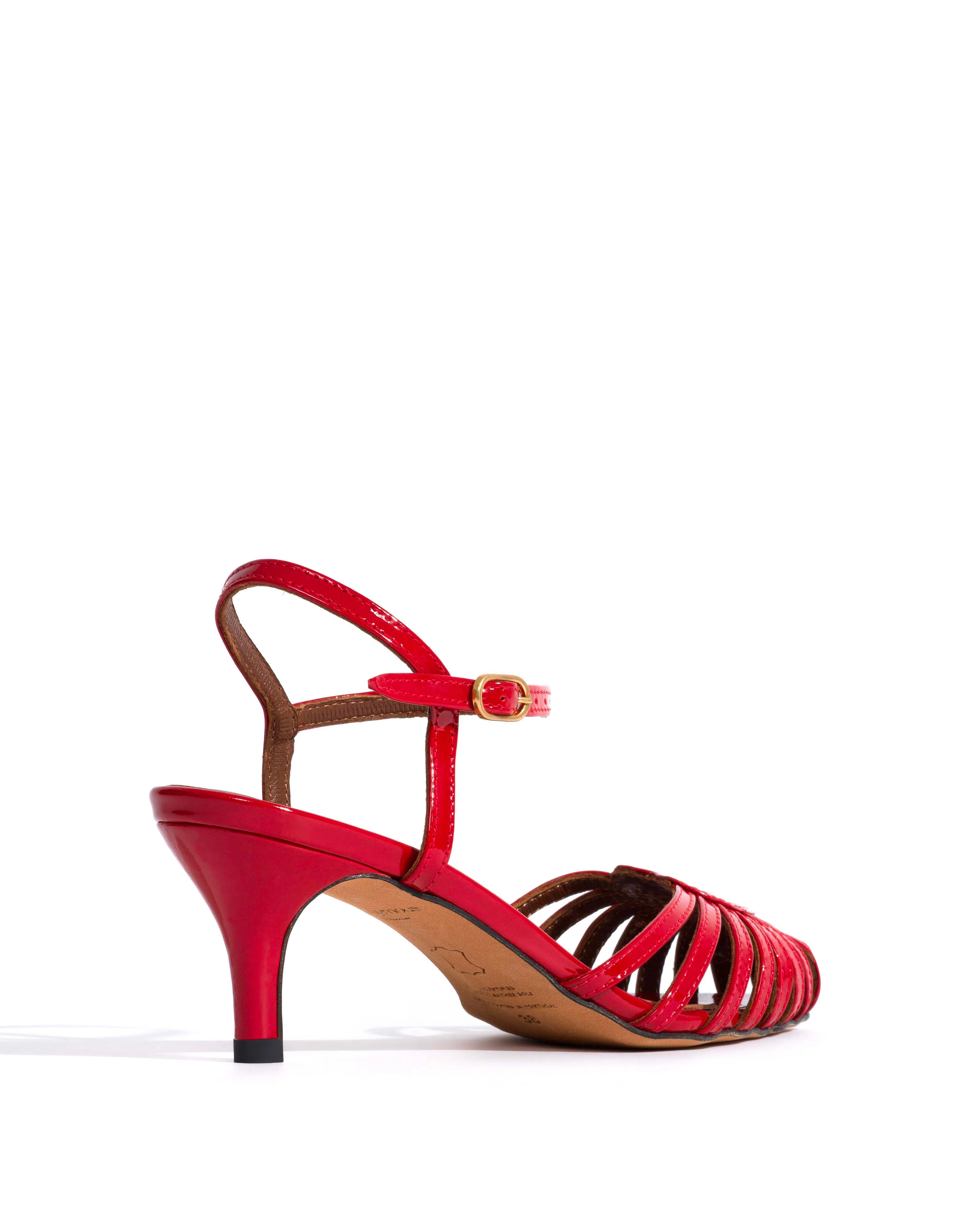 Keesha 55 Polished soft calf Ruby red - Image 3