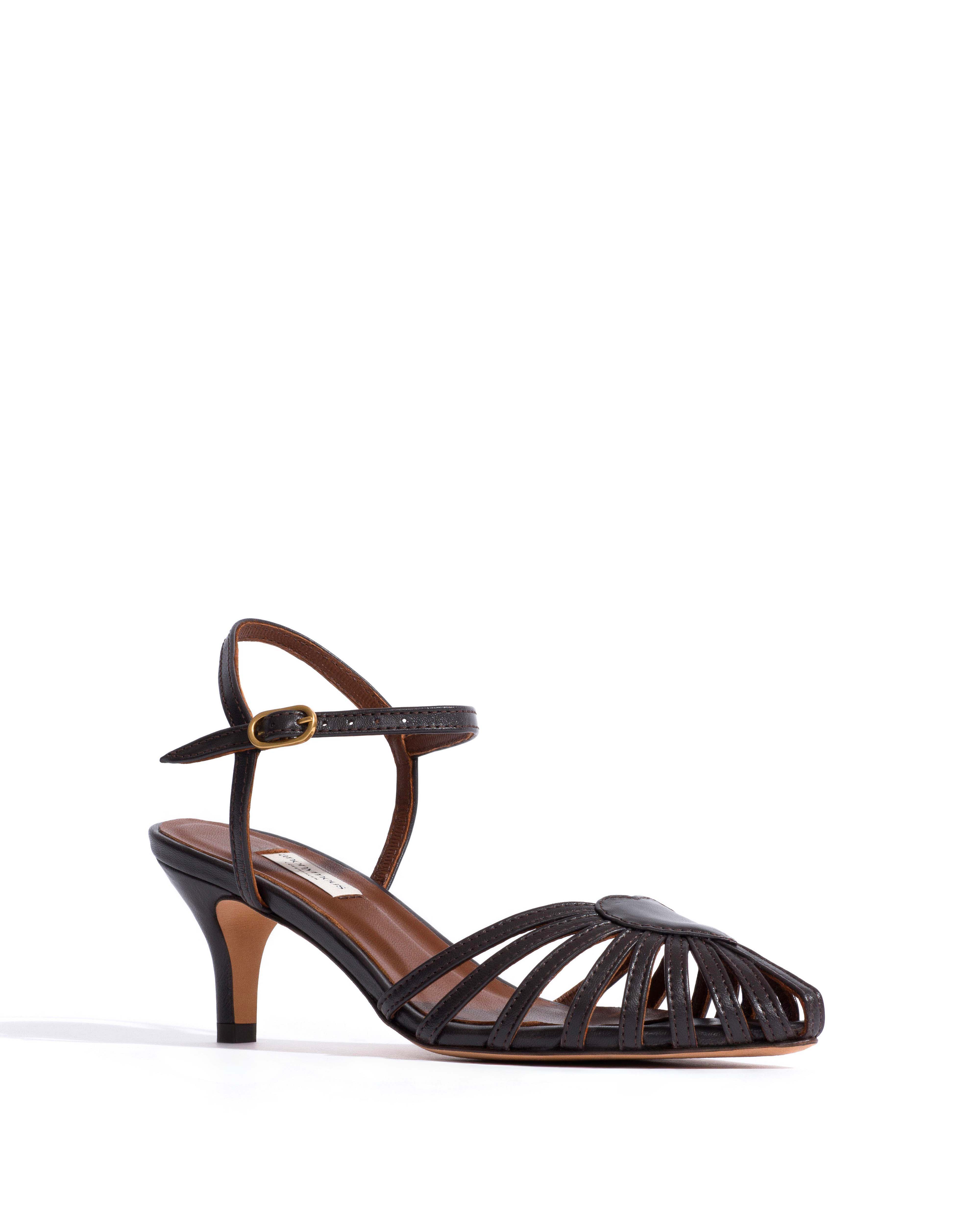 Keesha 55 Shiny lamb Espresso brown - Image 2