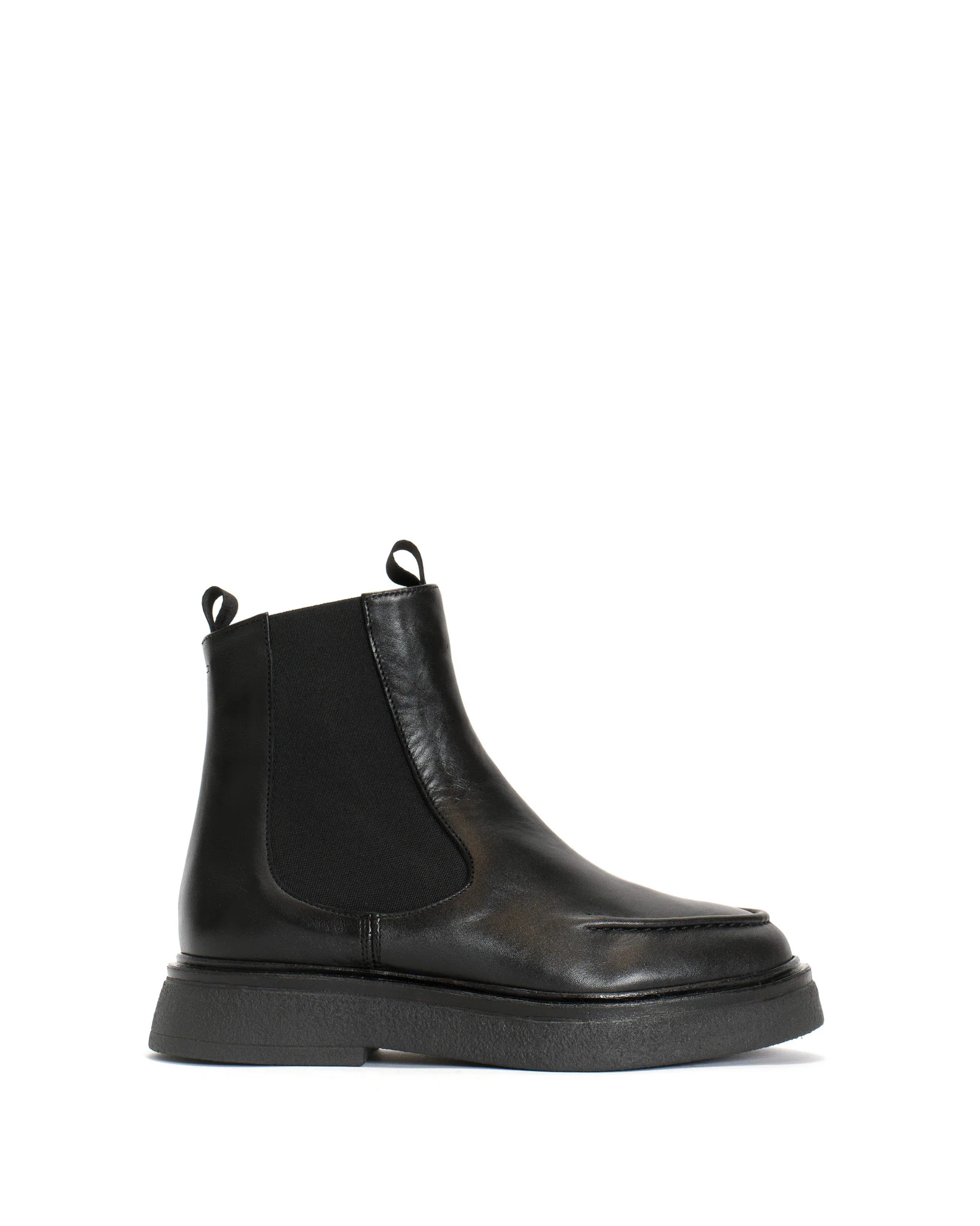 Kikie flat platform Soft calf & sole Black & black
