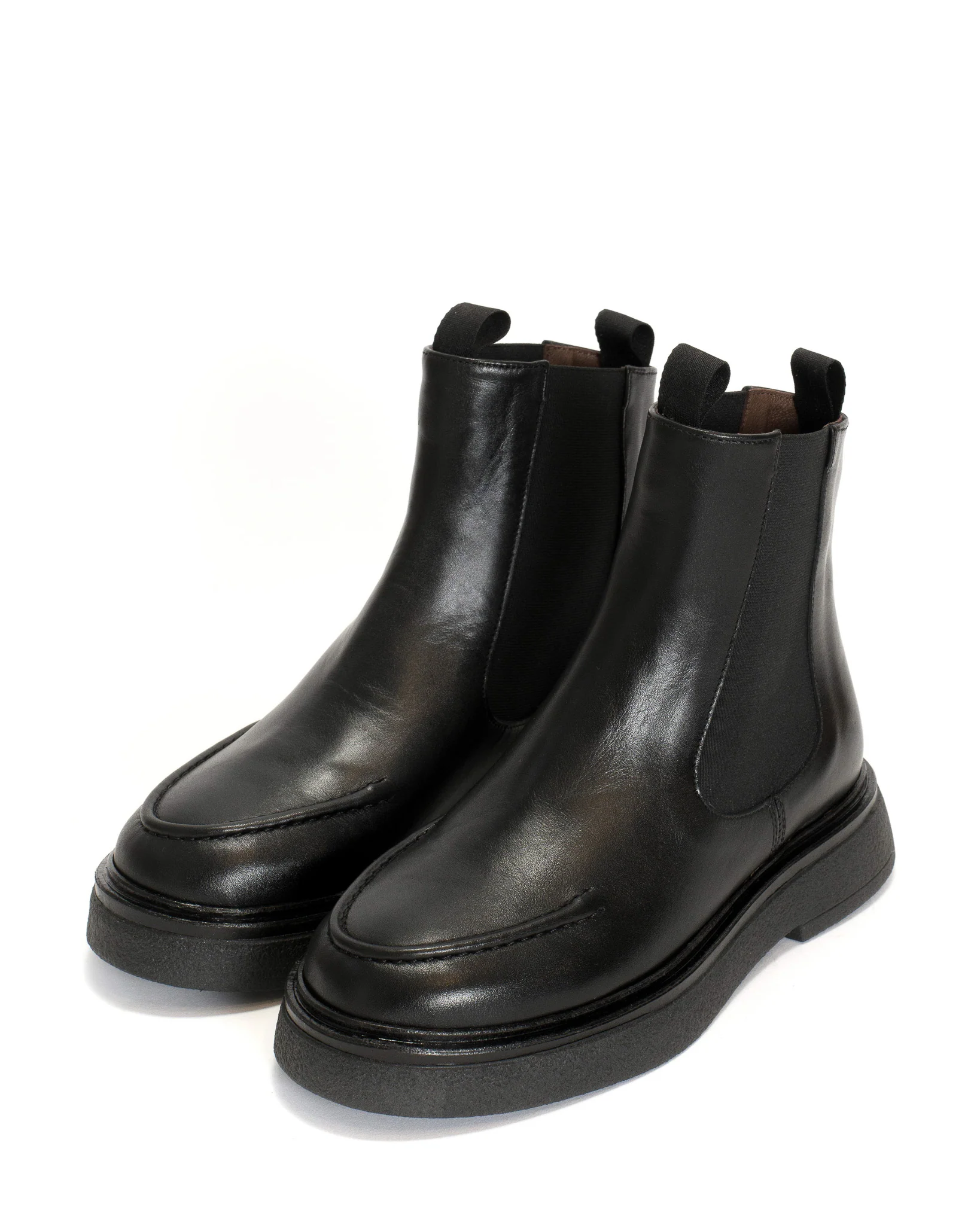 Kikie flat platform Soft calf & sole Black & black - Image 2