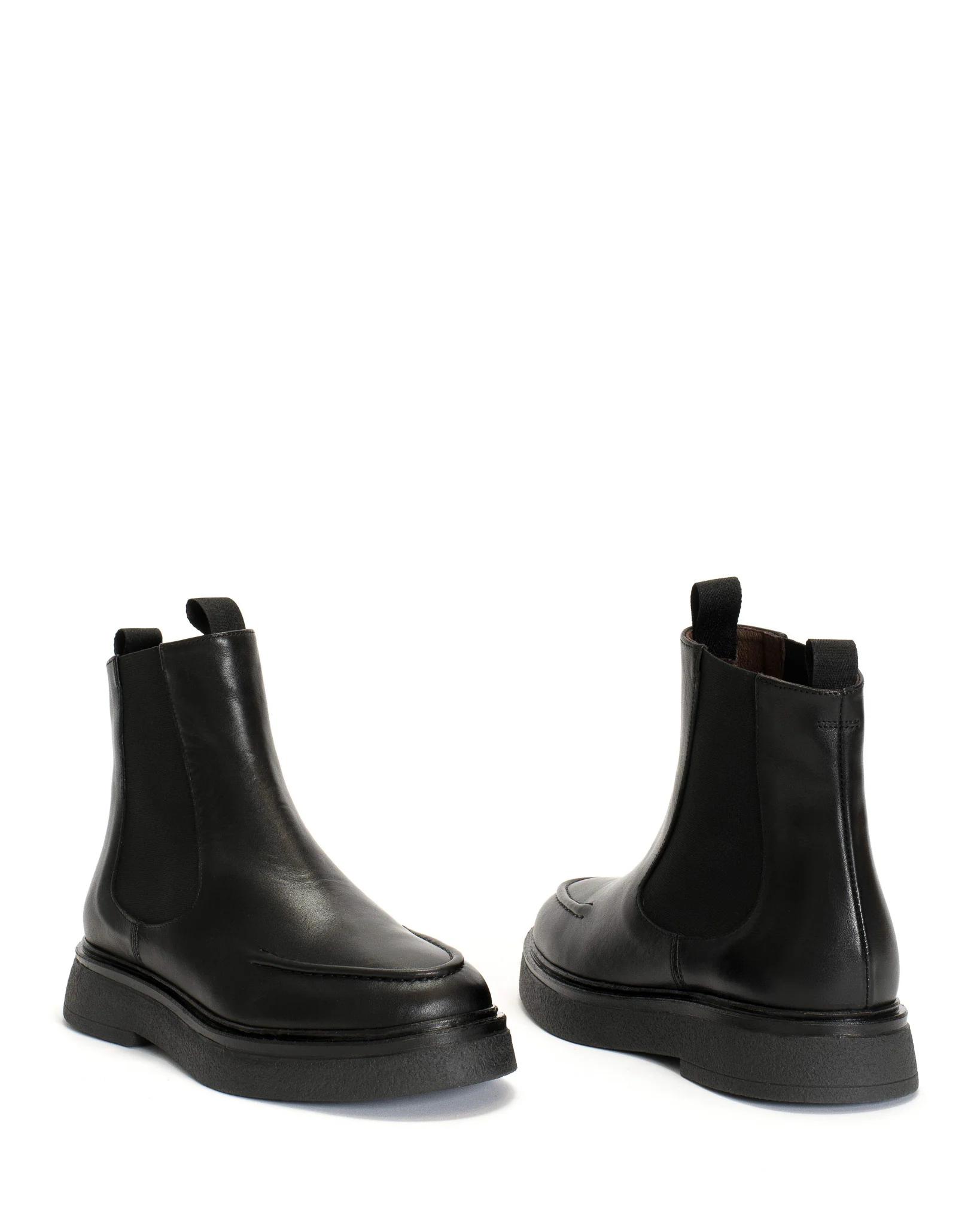 Kikie flat platform Soft calf & sole Black & black - Image 6