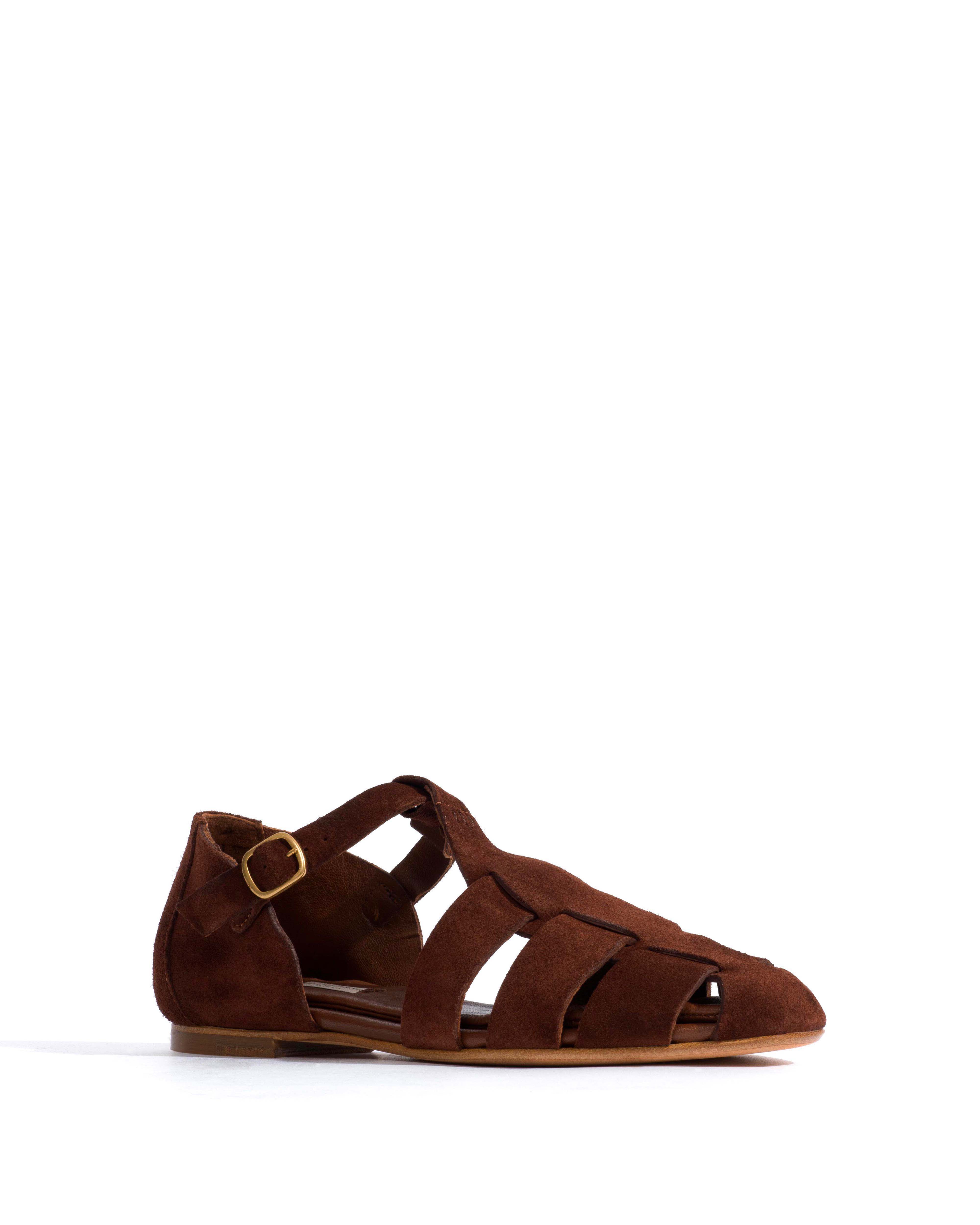 Lain flats Calf suede Chocolate - Image 2