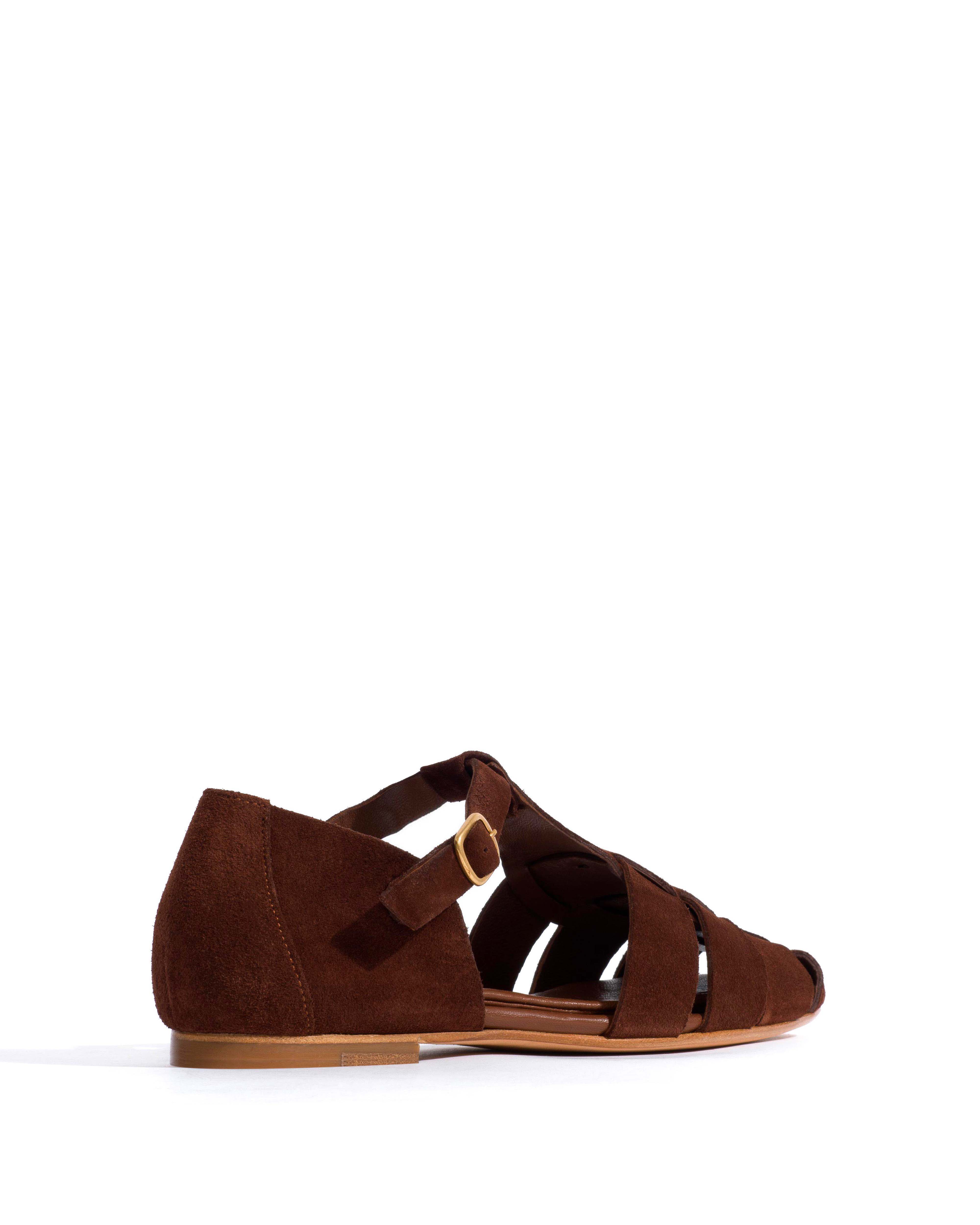 Lain flats Calf suede Chocolate - Image 3