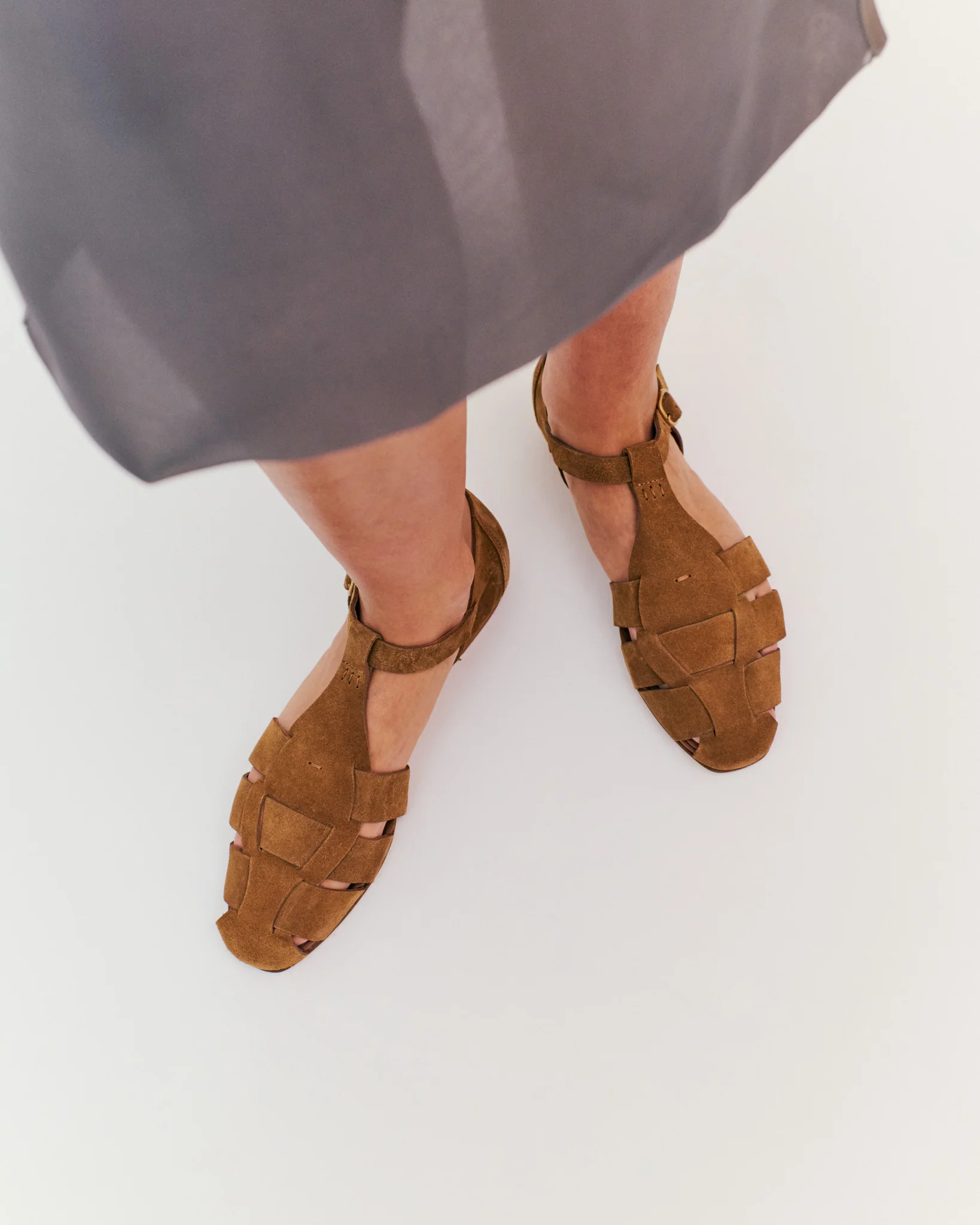 Lain flats Calf suede Cinnamon - Image 3