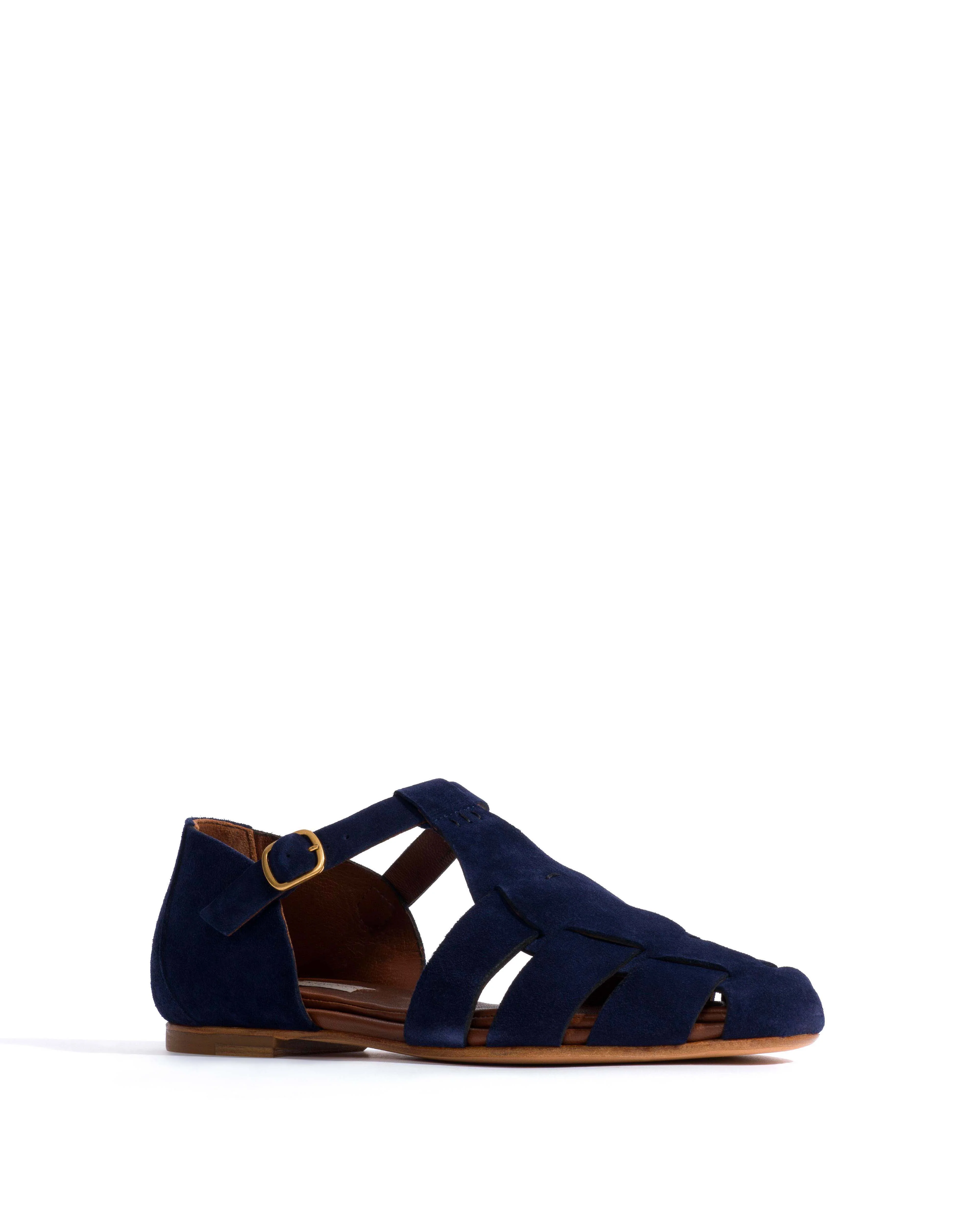 Lain flats Calf suede Ink blue - Image 2