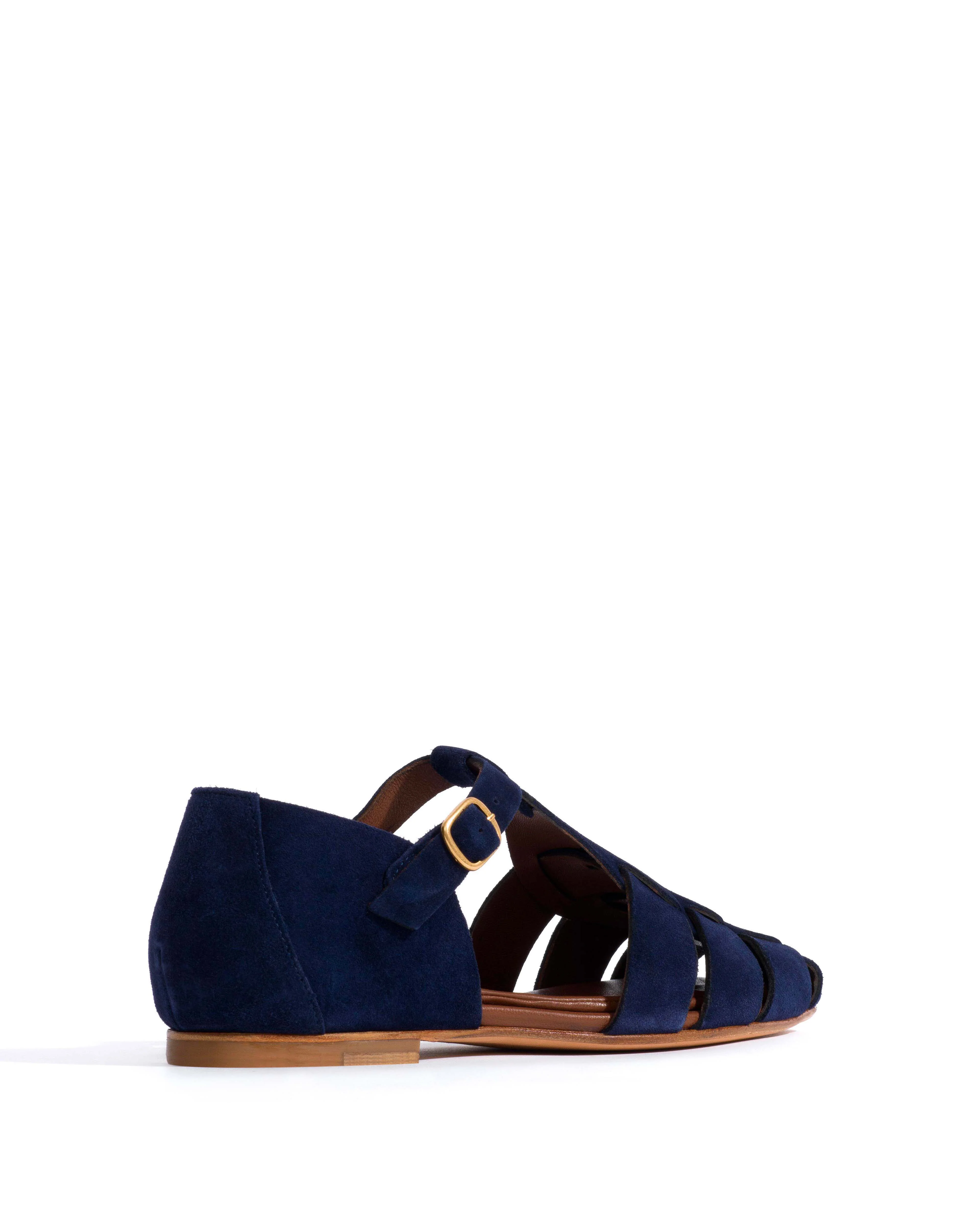 Lain flats Calf suede Ink blue - Image 3
