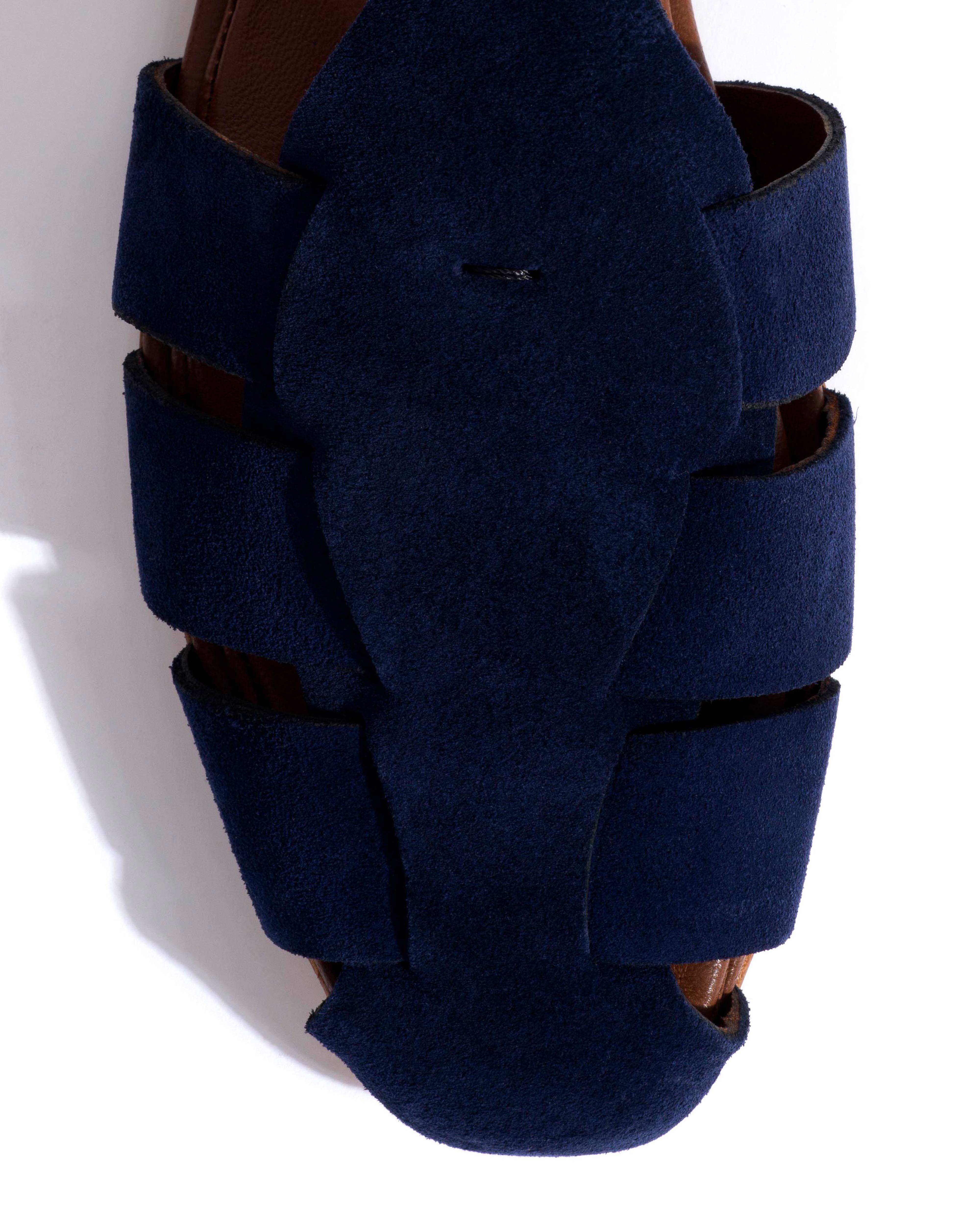 Lain flats Calf suede Ink blue - Image 5