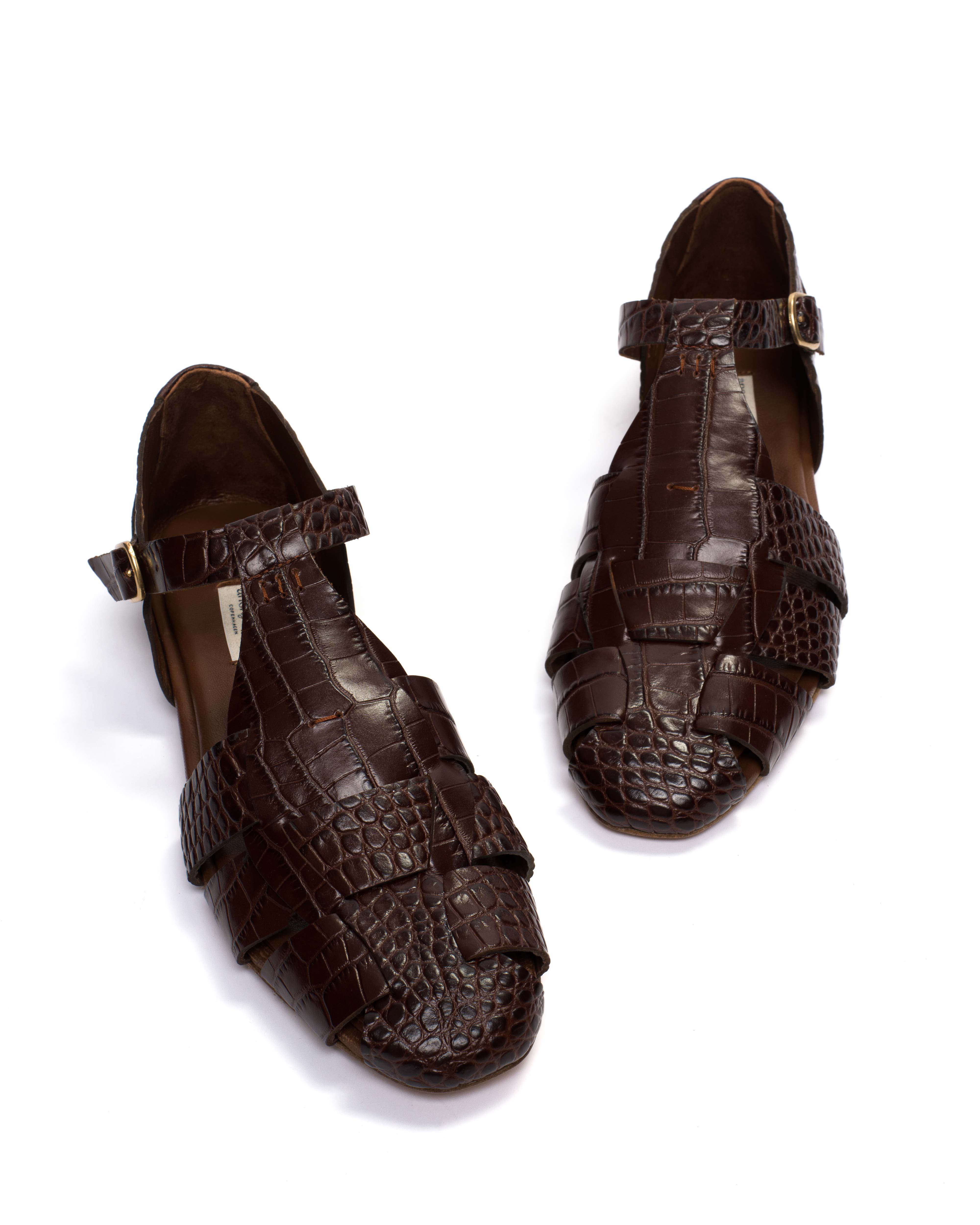 Lain flats Croco calf Chocolate - Image 5