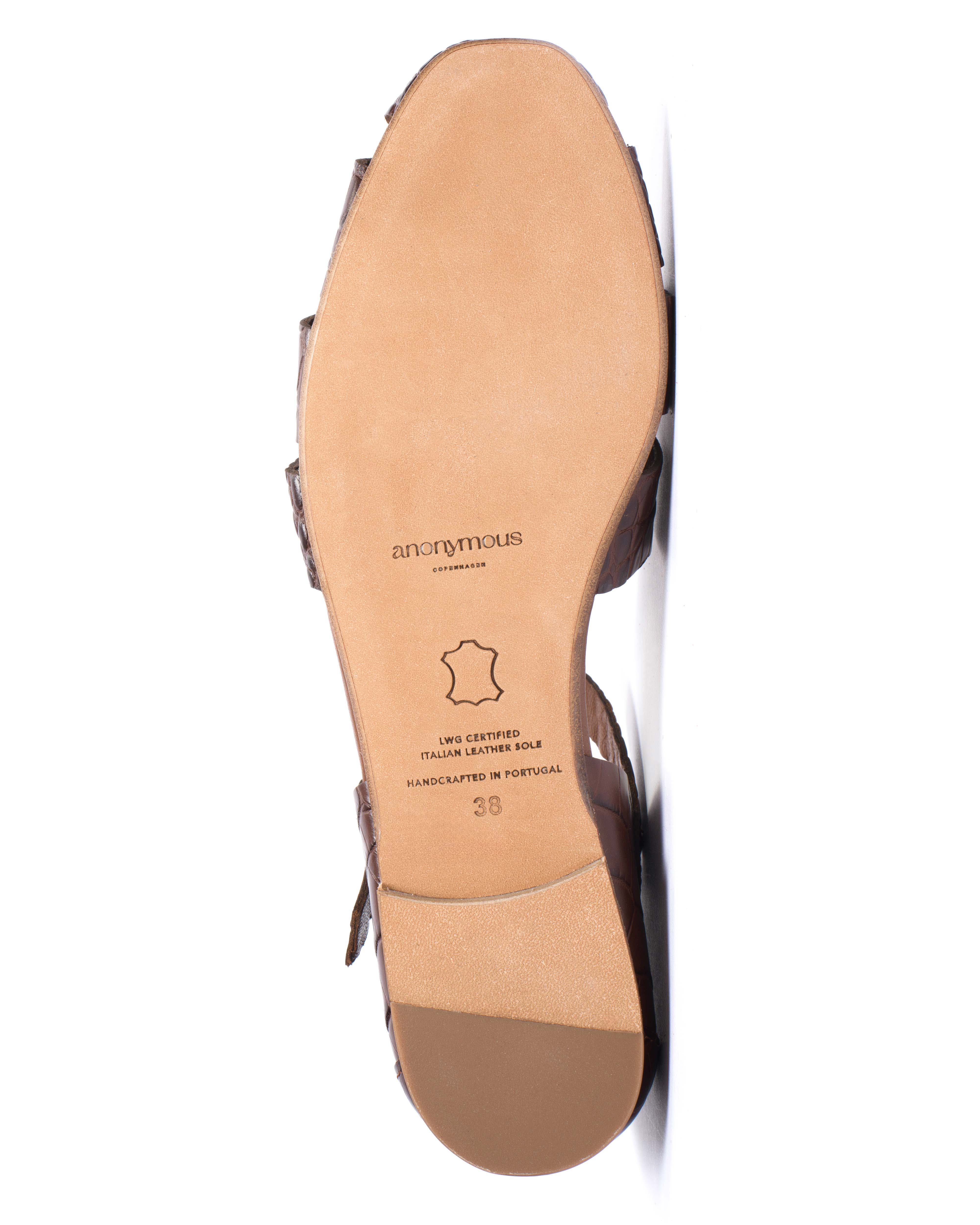 Lain flats Croco calf Chocolate - Image 7