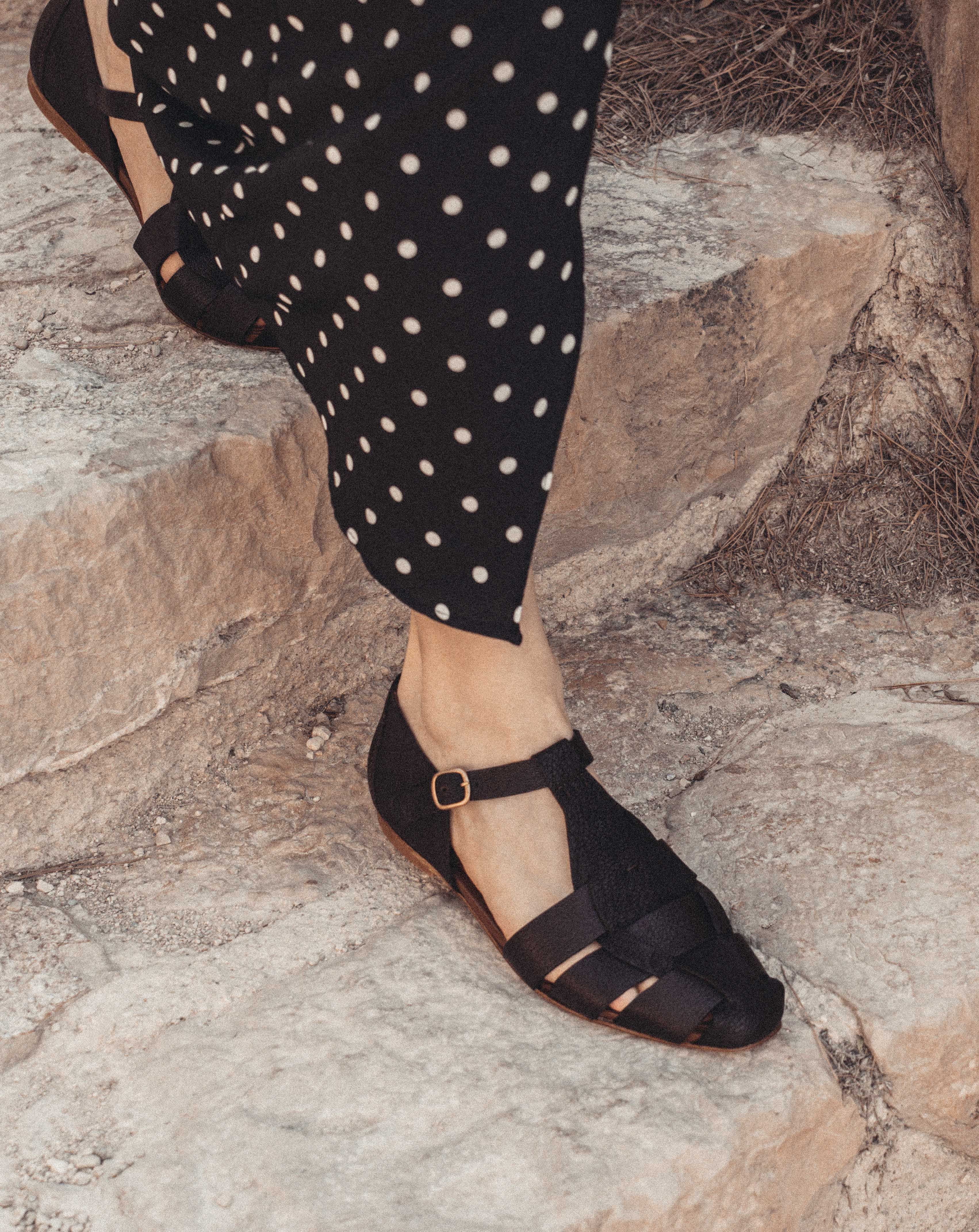 Lain flats Grained chevre goat Black - Image 3