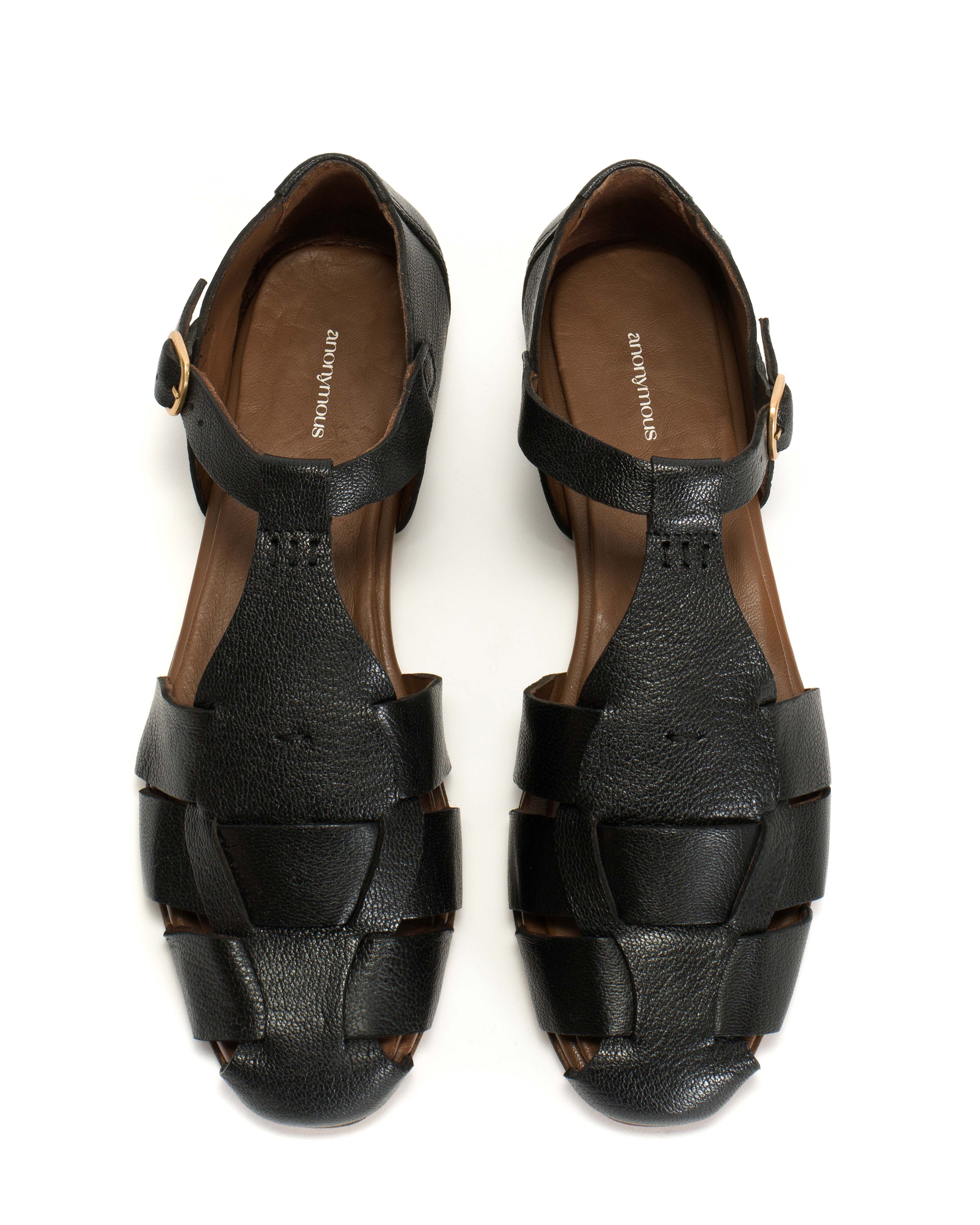 Lain flats Grained chevre goat Black - Image 4