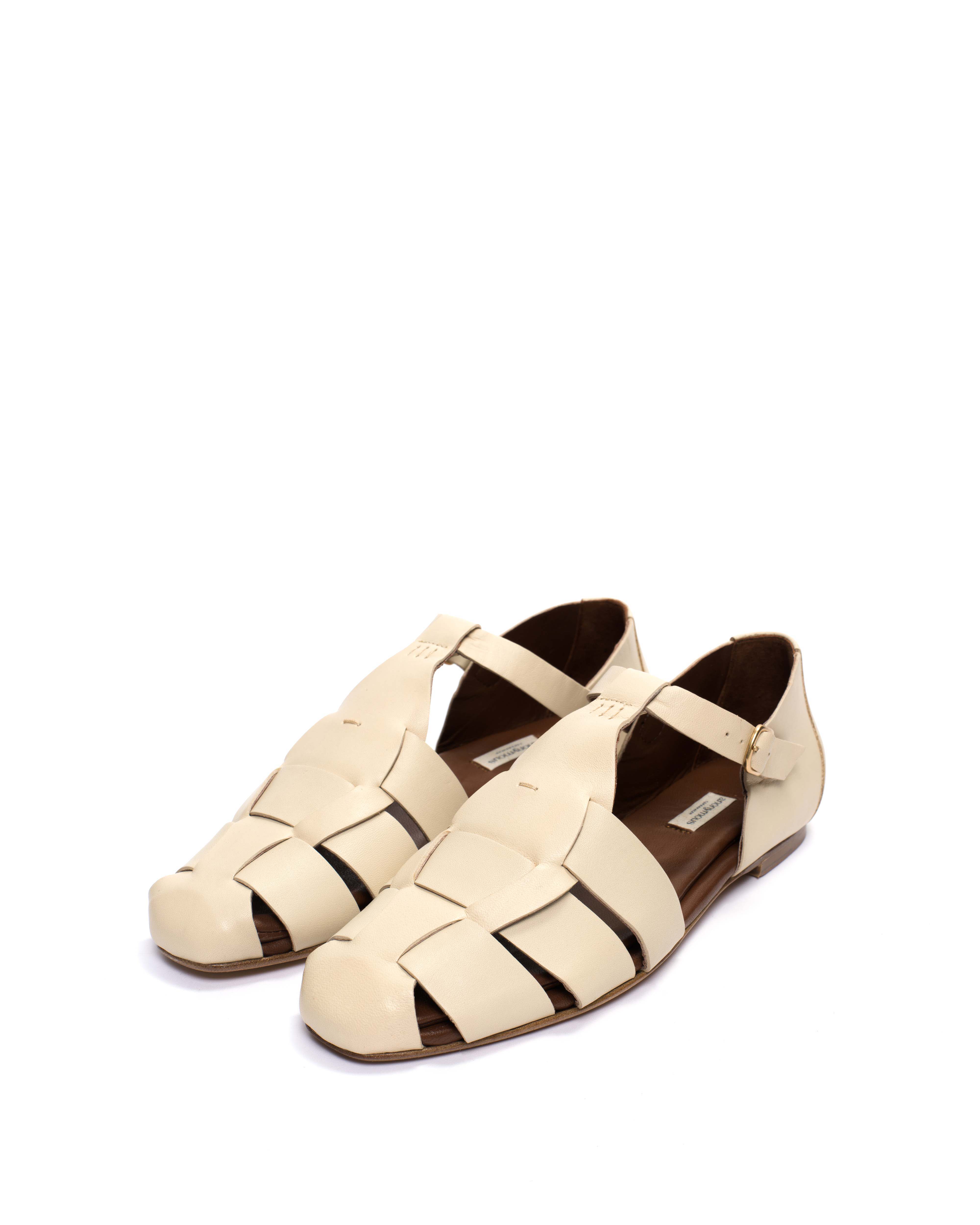 Lain flats Soft calf White sand - Image 2