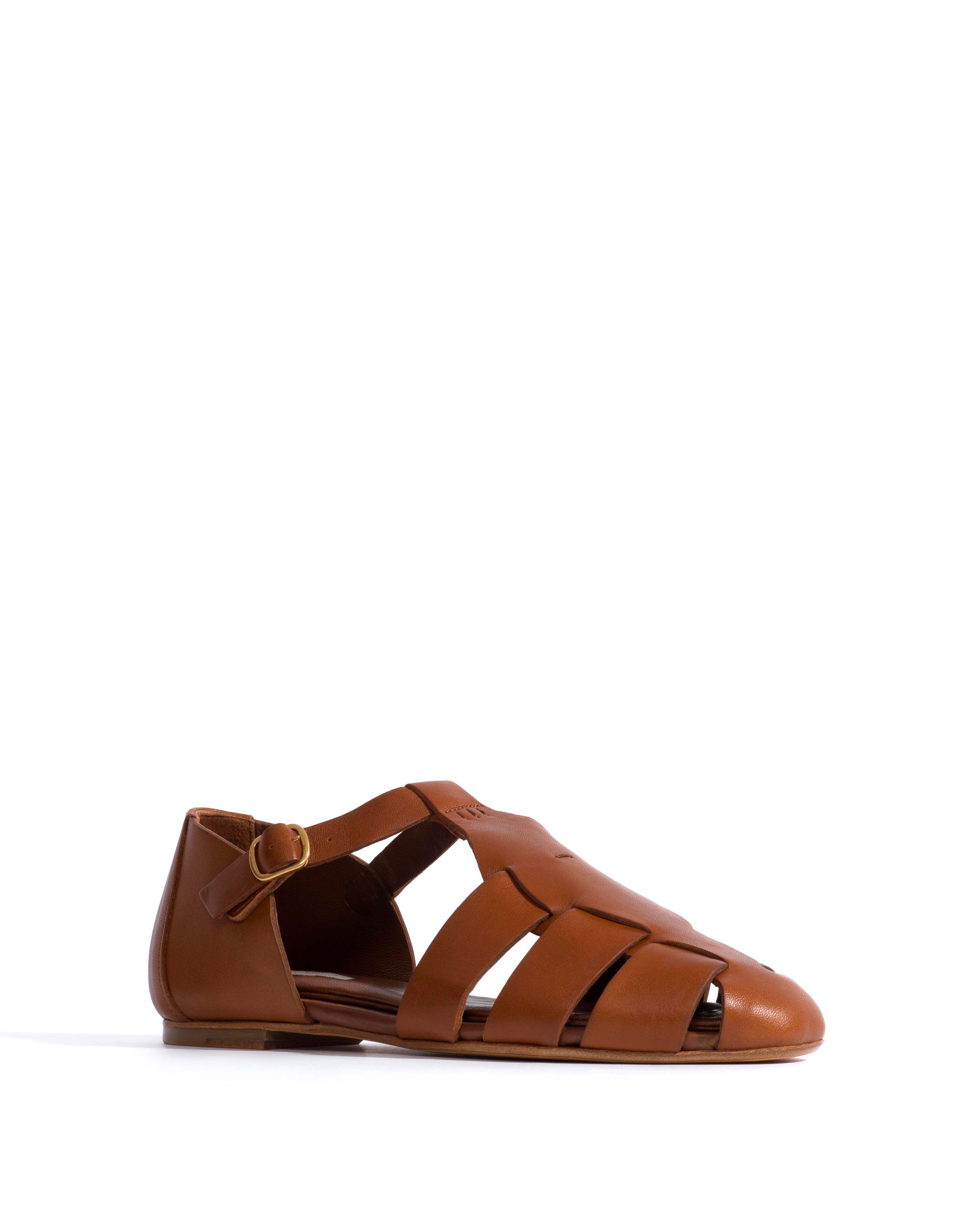 Lain flats Vegetal soft calf Cinnamon - Image 2