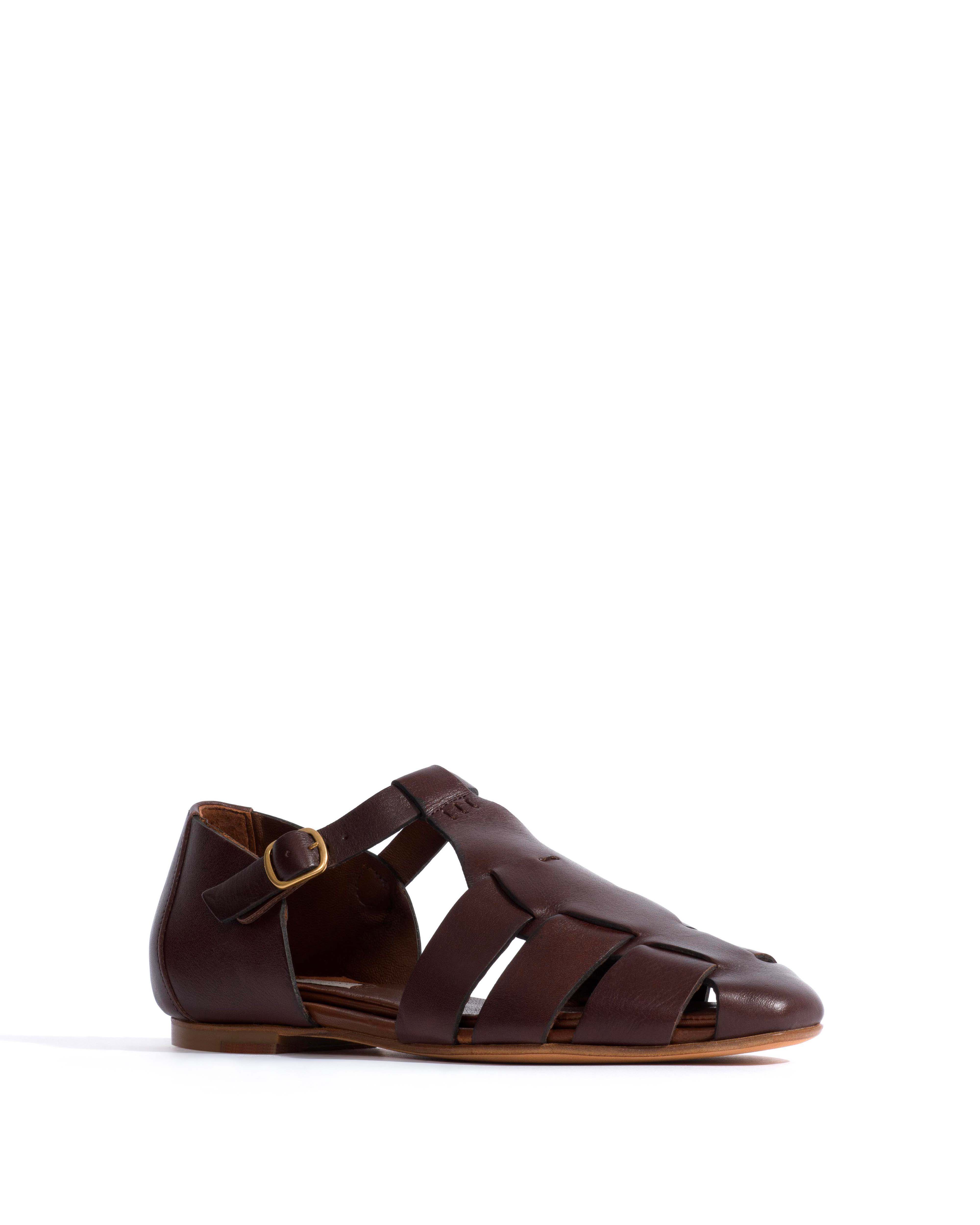 Lain flats Vegetal soft calf Coffee brown - Image 2