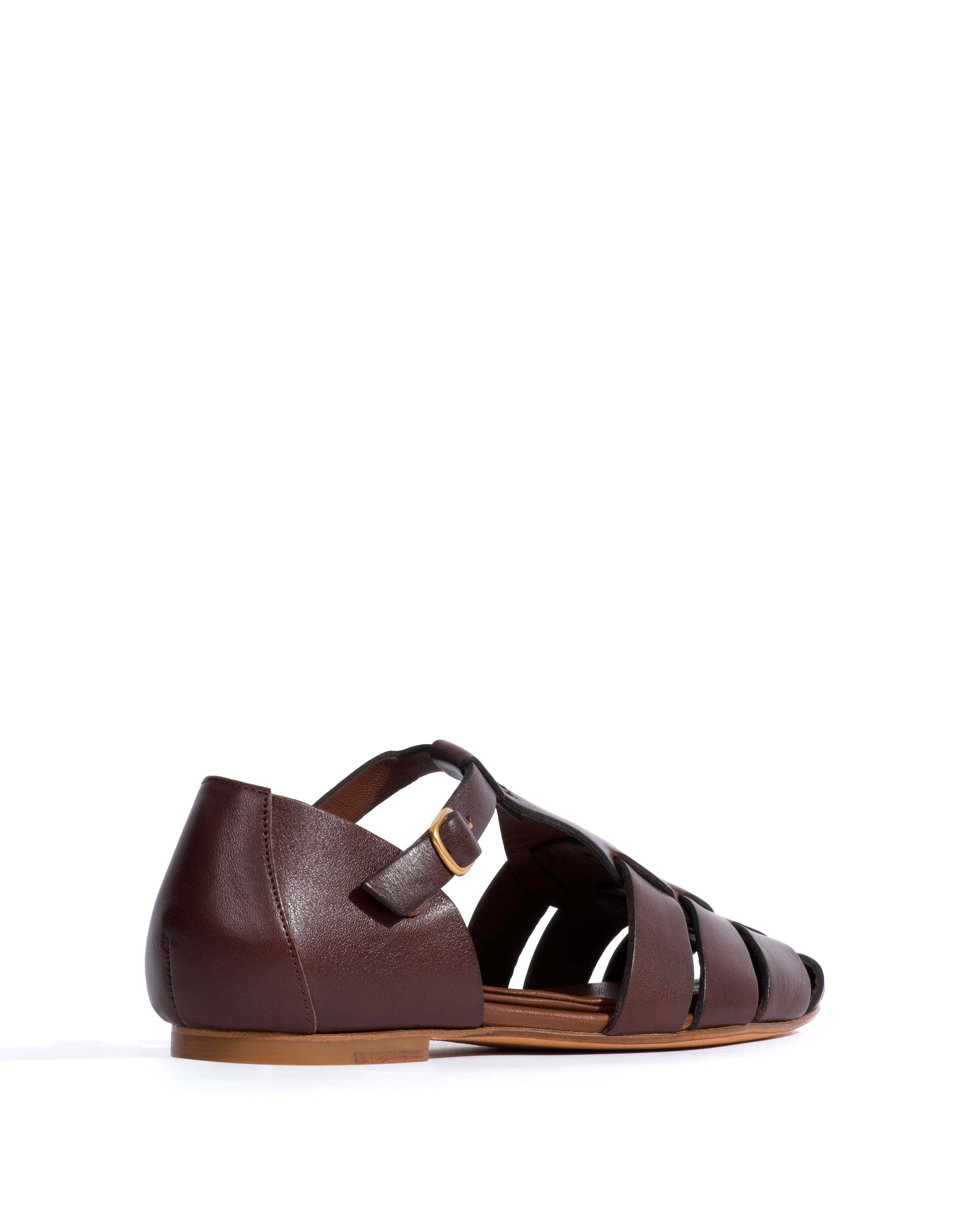 Lain flats Vegetal soft calf Coffee brown - Image 3