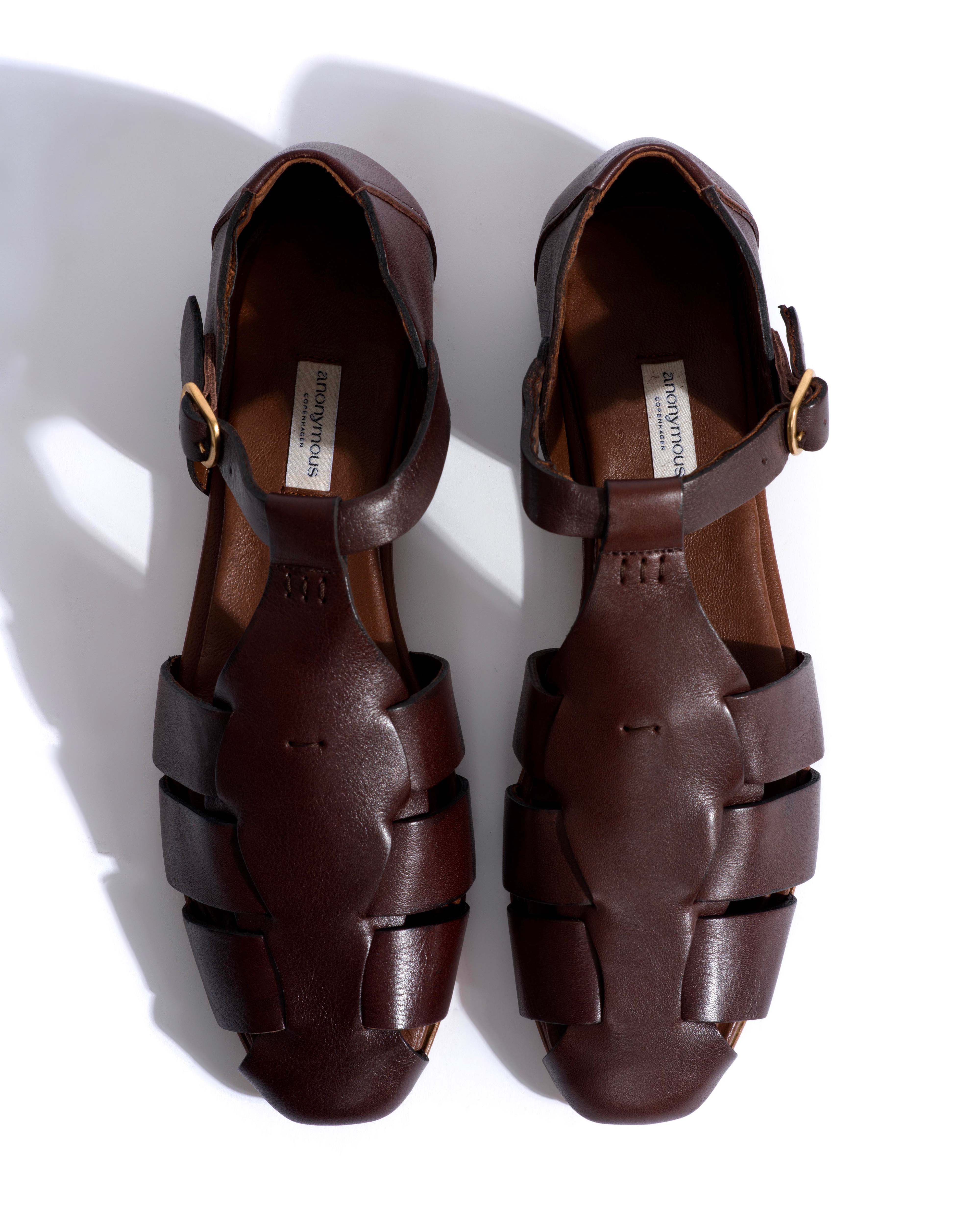 Lain flats Vegetal soft calf Coffee brown - Image 4