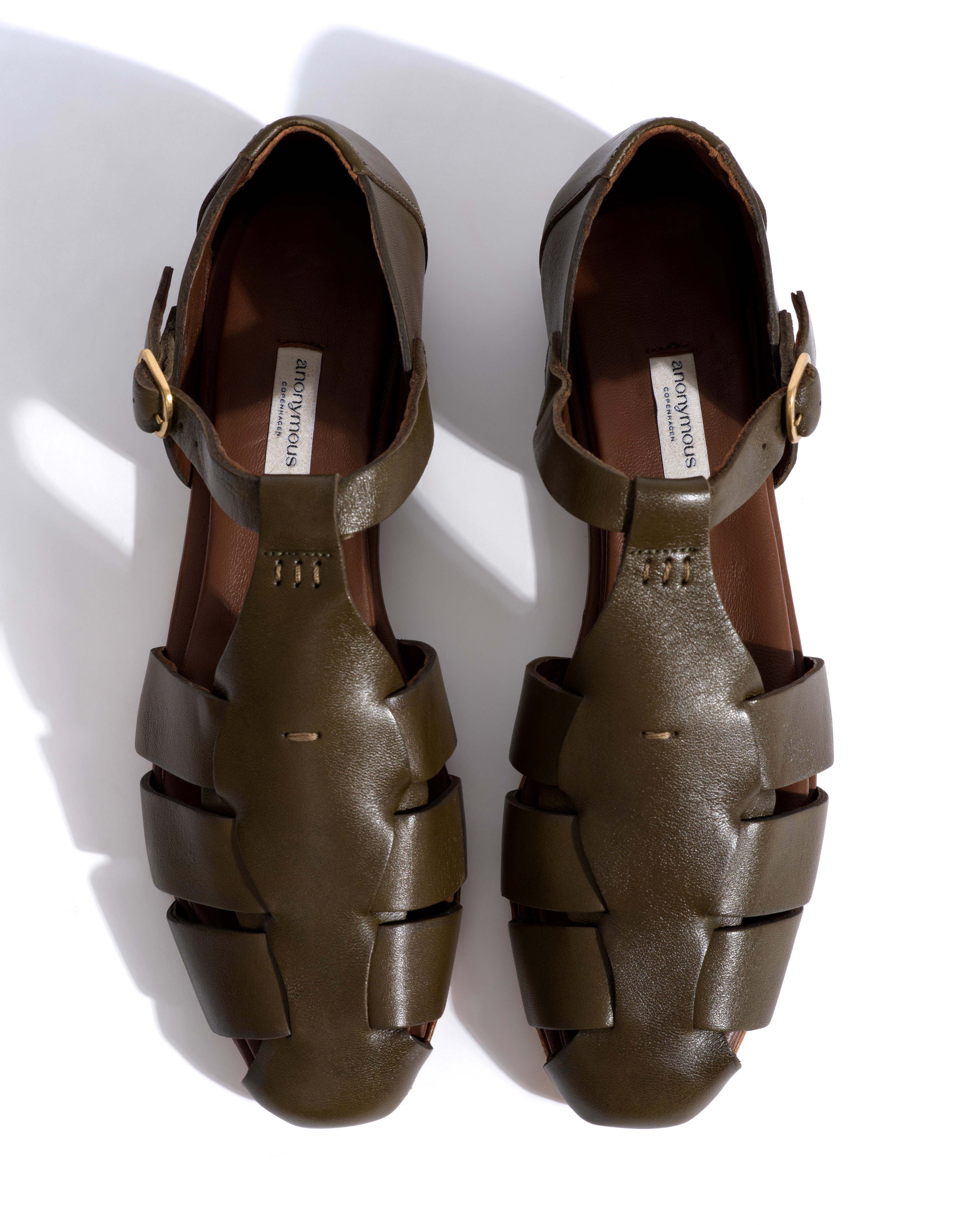 Lain flats Vegetal soft calf Forrest green - Image 4