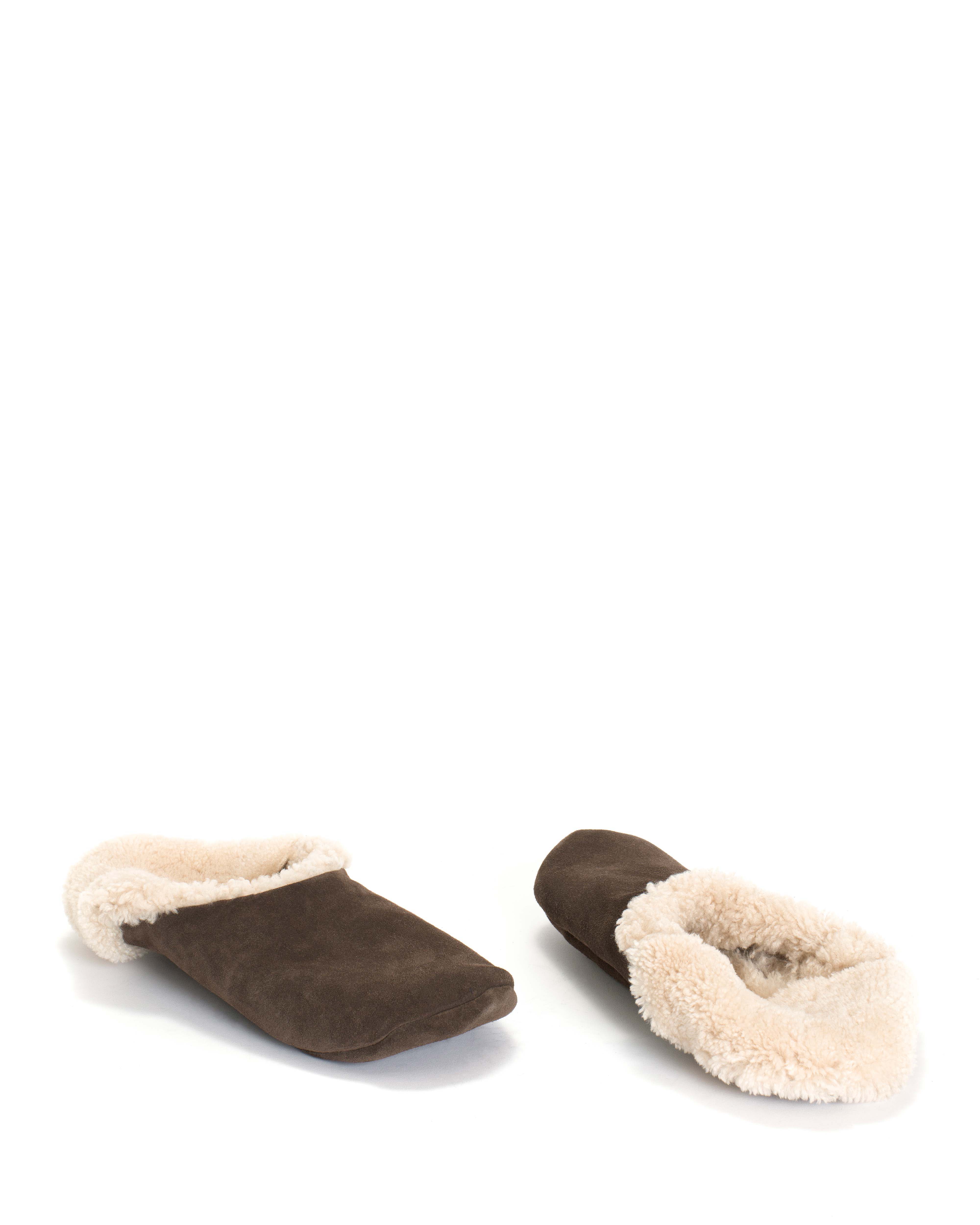 Lambiees shearling Calf Suede Coffee brown - Image 4