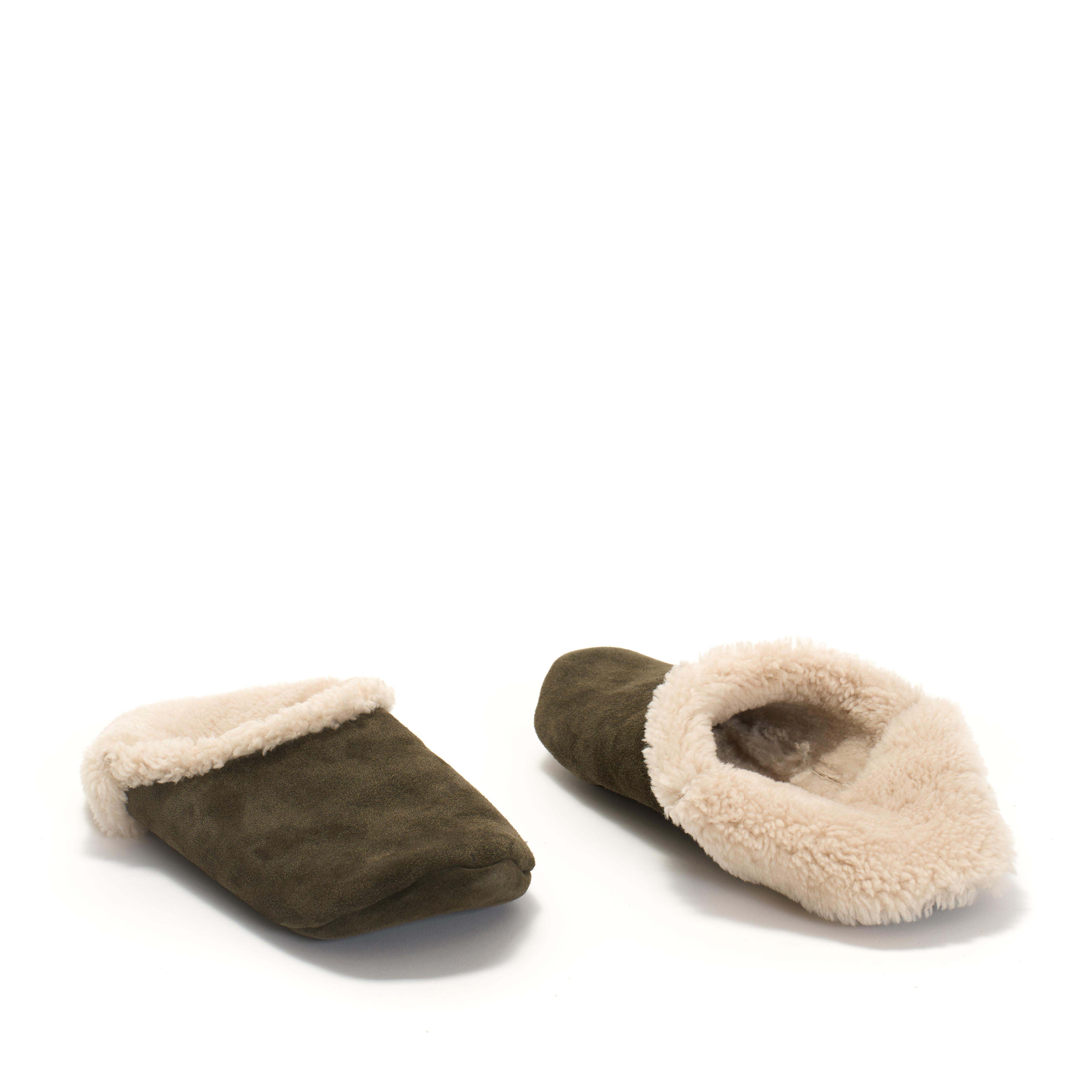 Lambiees shearling Calf suede Moss green - Image 4