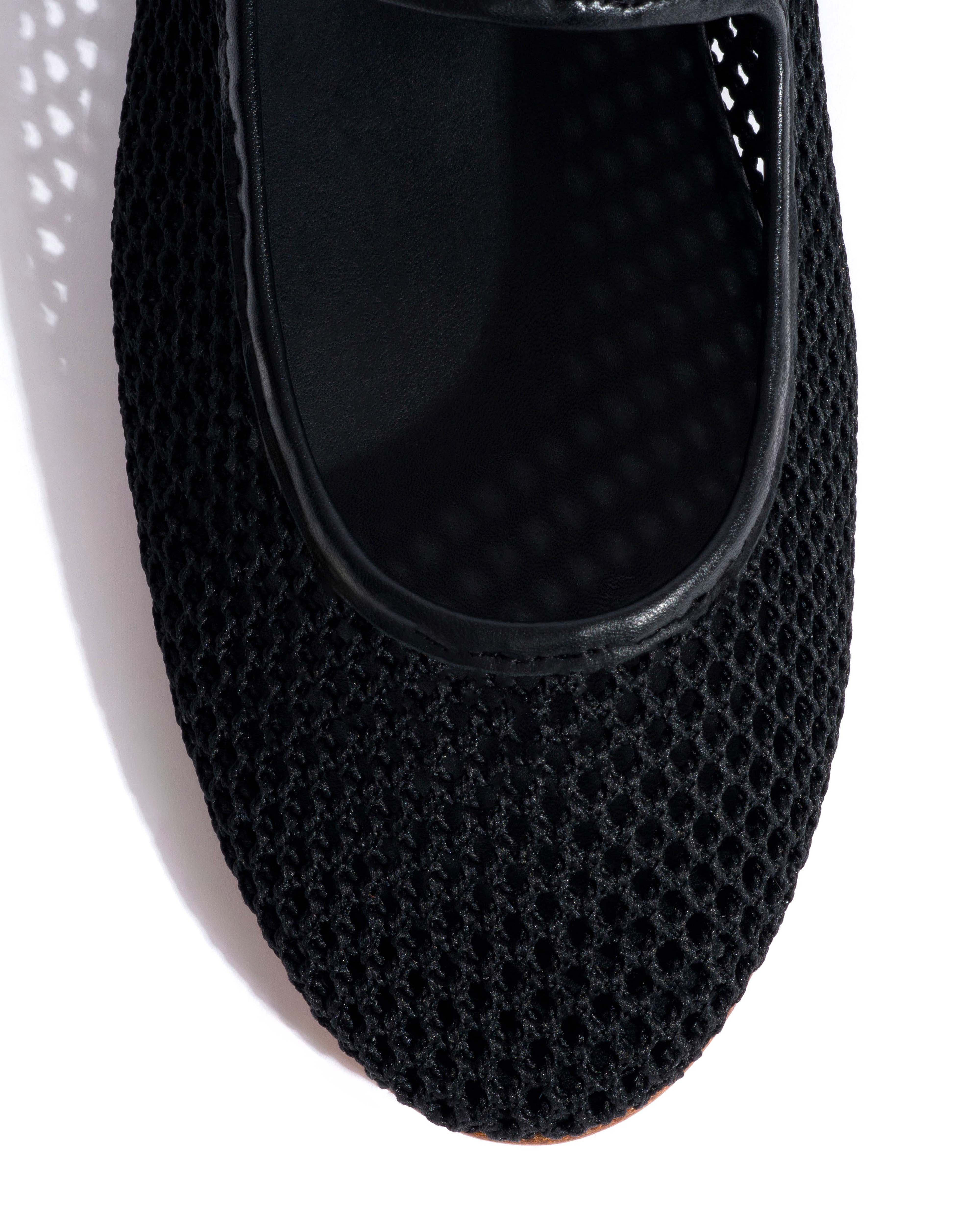 Lana netted mesh Shiny lamb & netted mesh Black - Image 5
