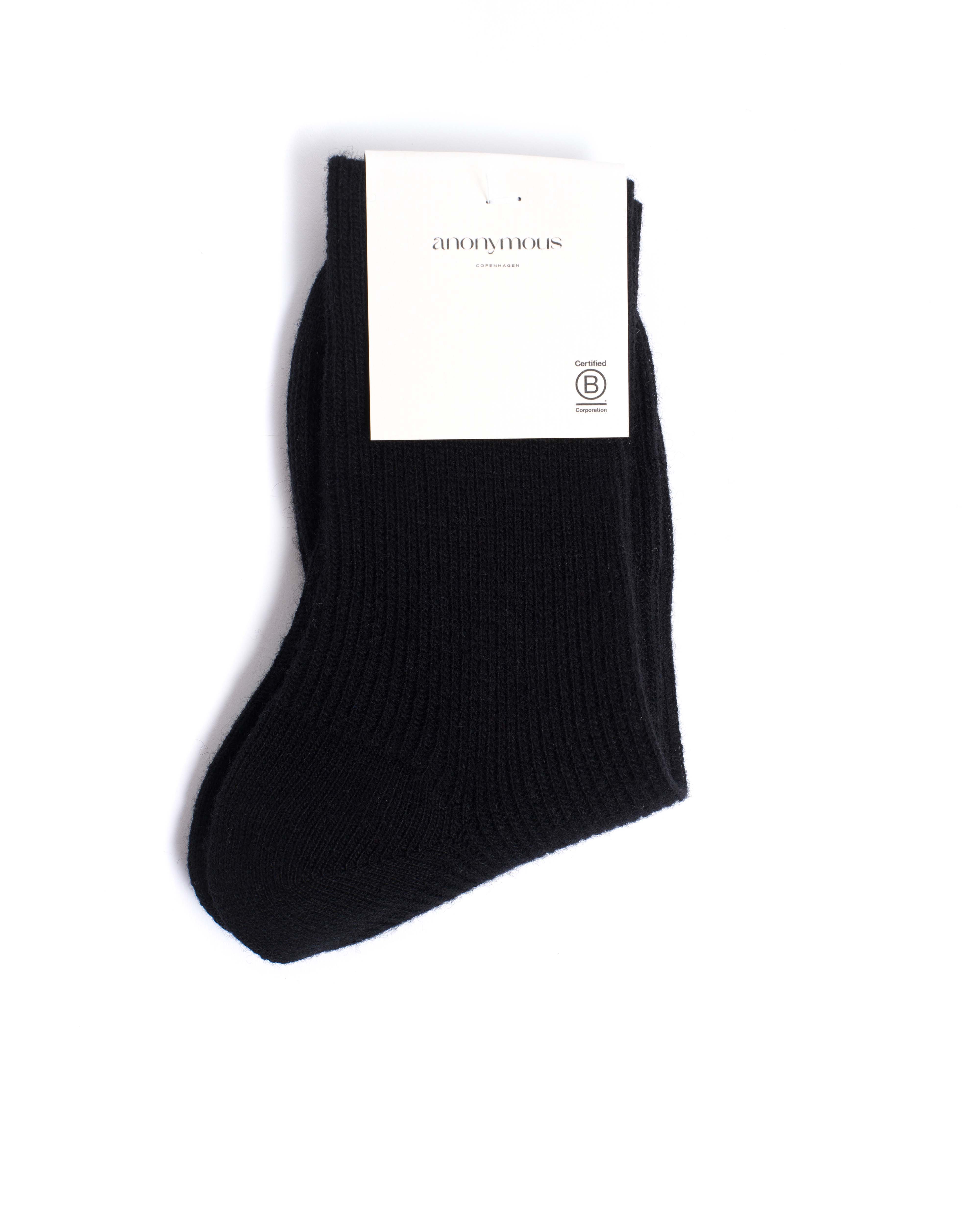 Lanai cashmere socks 70% wool 30% cashmere Black - Image 3