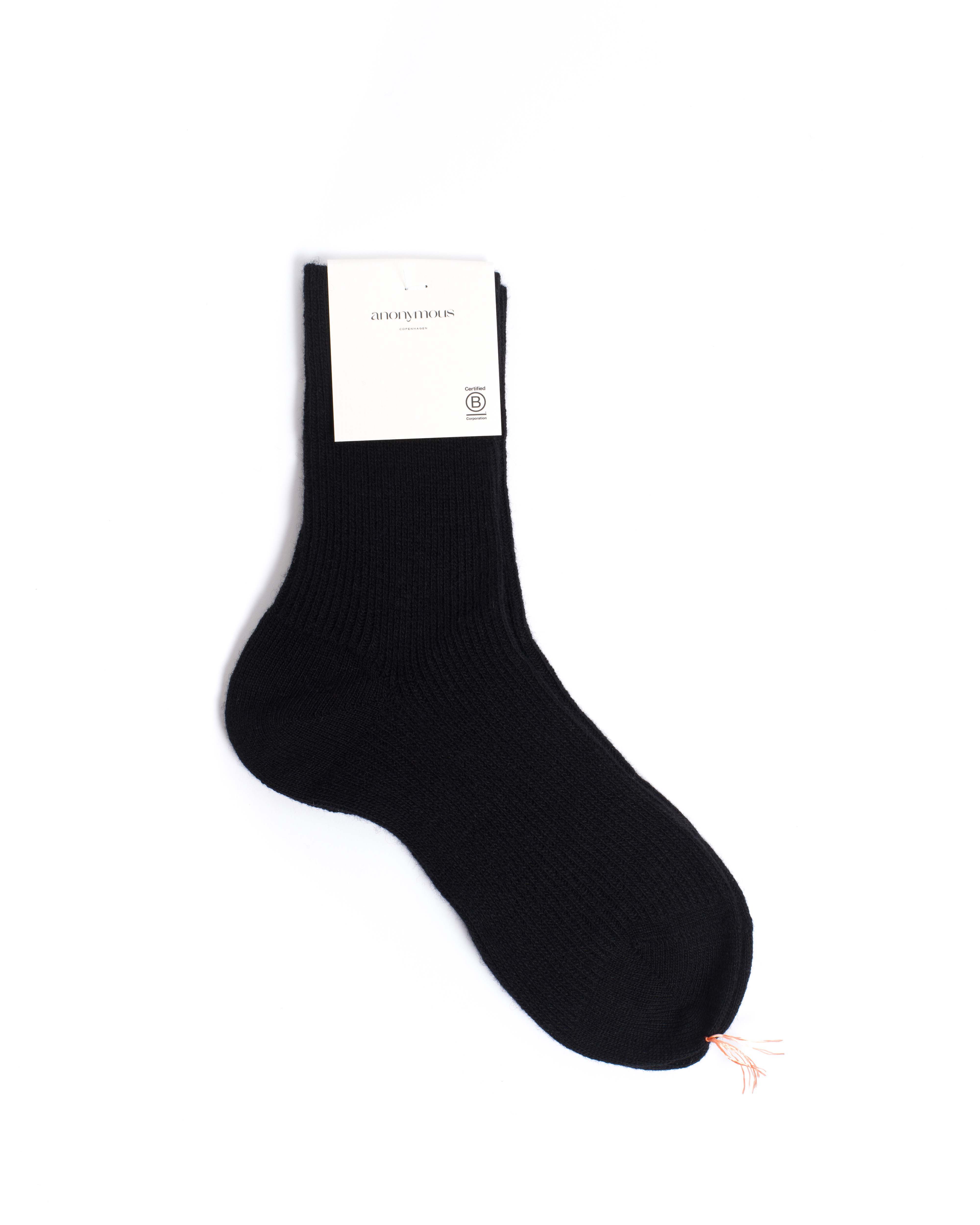 Lanai cashmere socks 70% wool 30% cashmere Black - Image 4