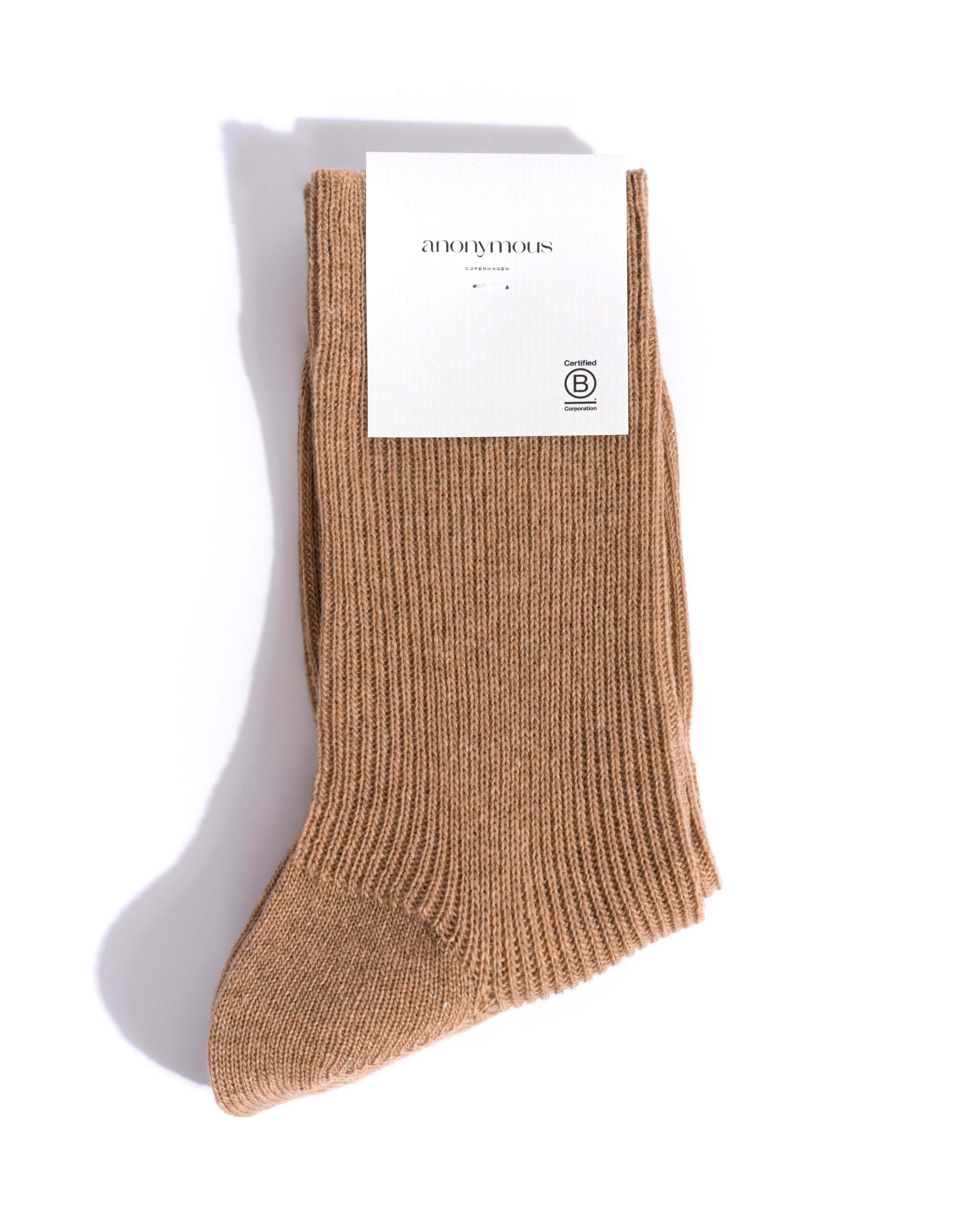 Lanai cashmere socks 70% wool 30% cashmere Caramel - Image 3