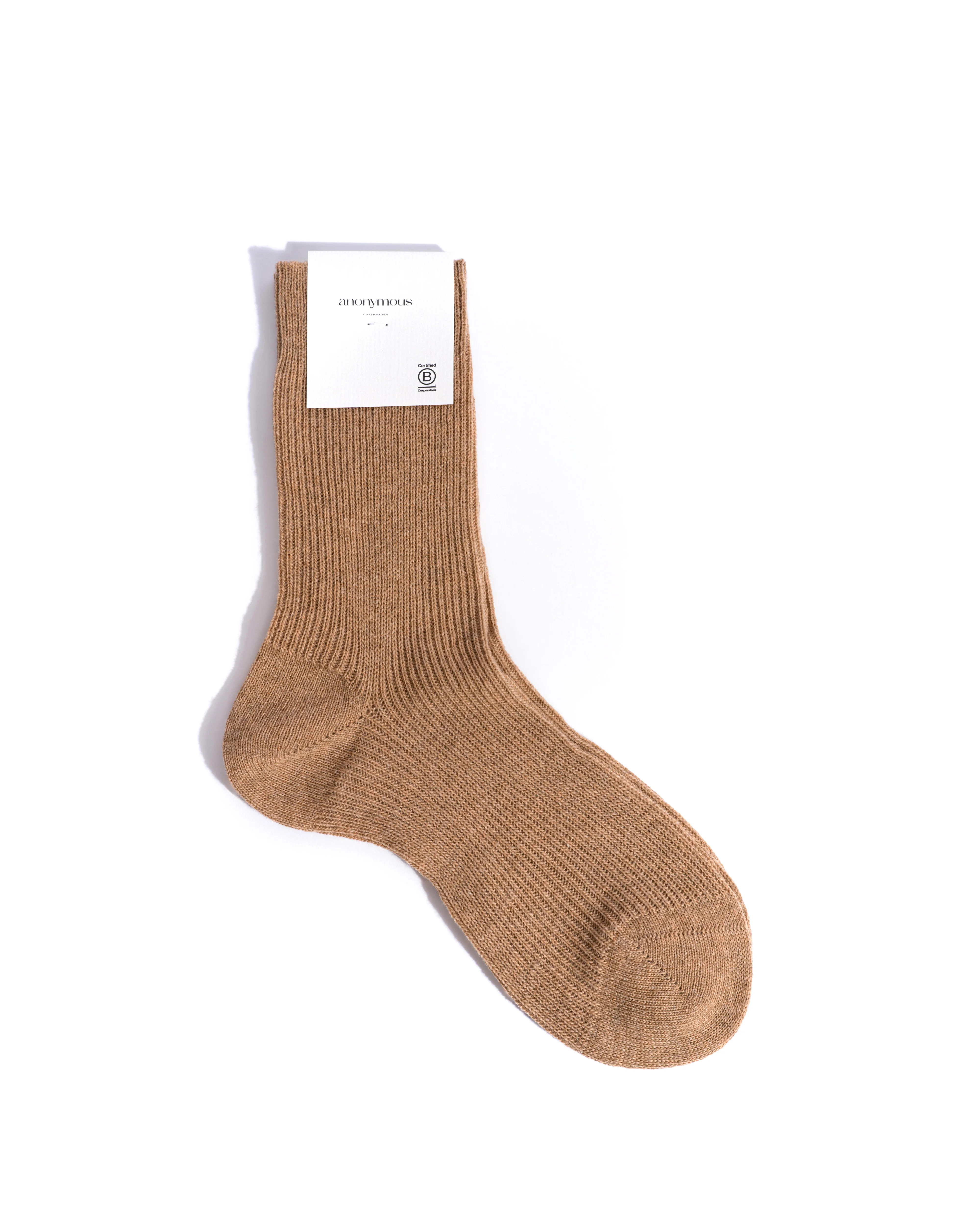 Lanai cashmere socks 70% wool 30% cashmere Caramel - Image 4