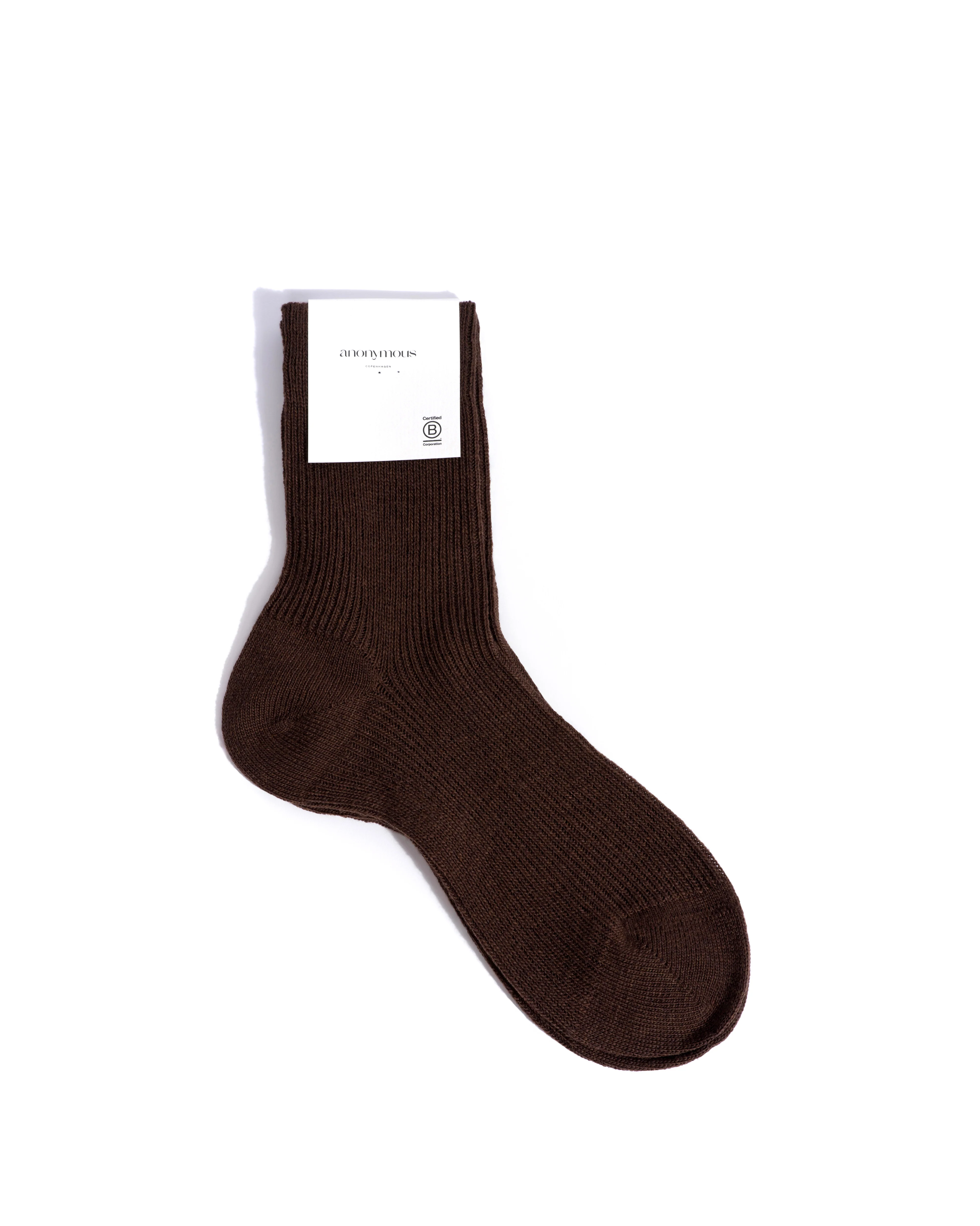 Lanai cashmere socks 70% wool 30% cashmere Chocolate - Image 4