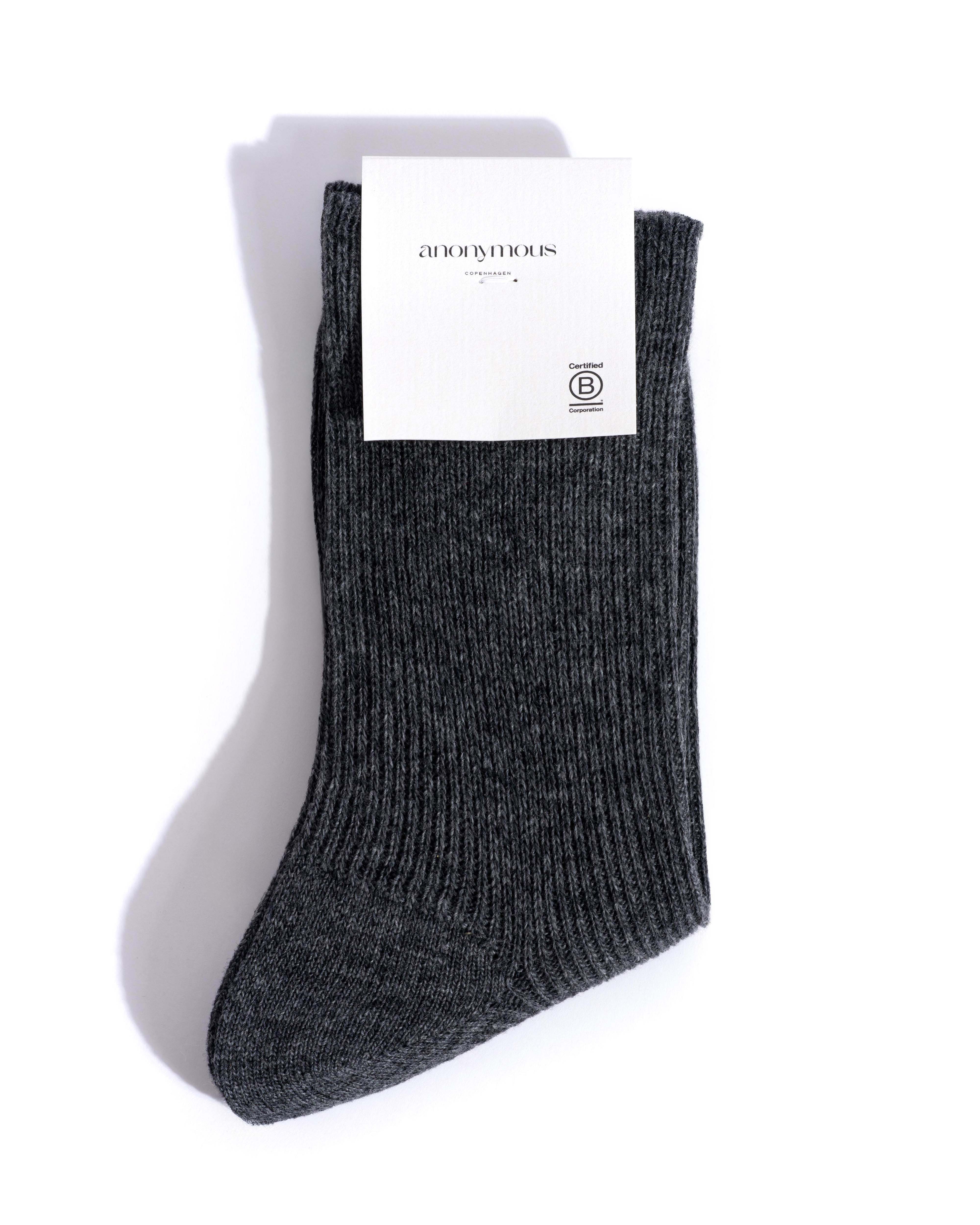 Lanai cashmere socks 70% wool 30% cashmere Dark grey - Image 3