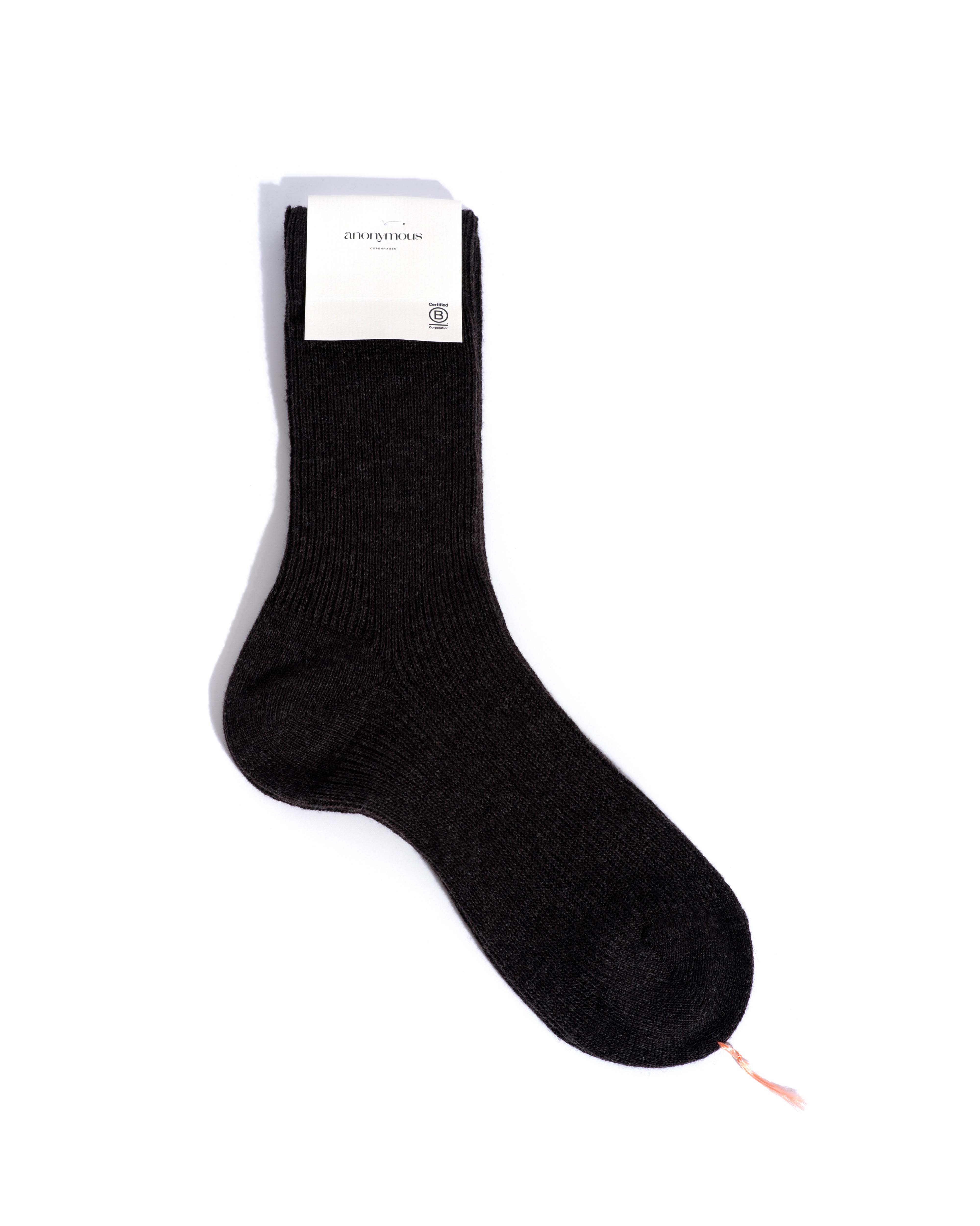 Lanai cashmere socks 70% wool 30% cashmere Espresso brown - Image 4