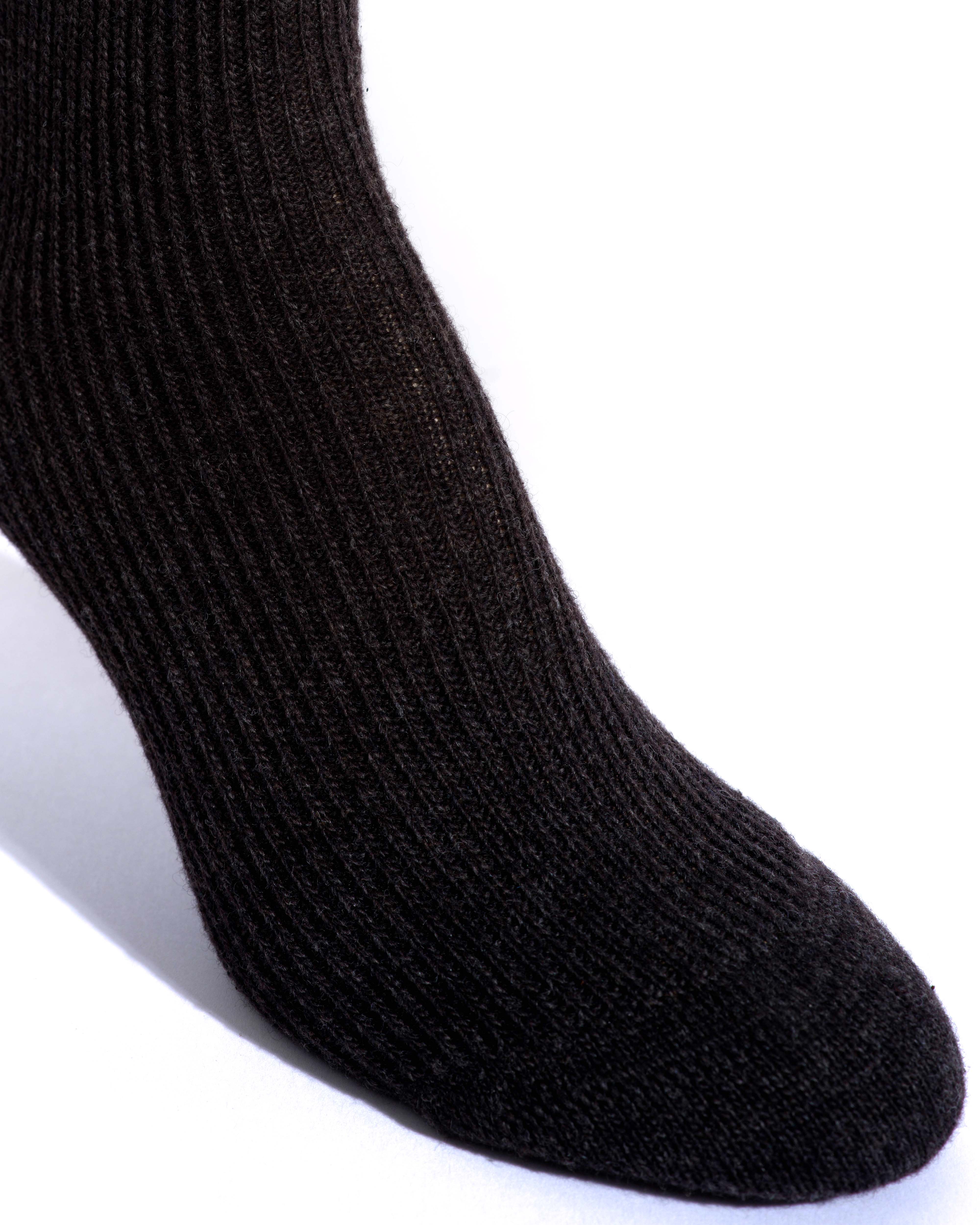 Lanai cashmere socks 70% wool 30% cashmere Espresso brown - Image 5