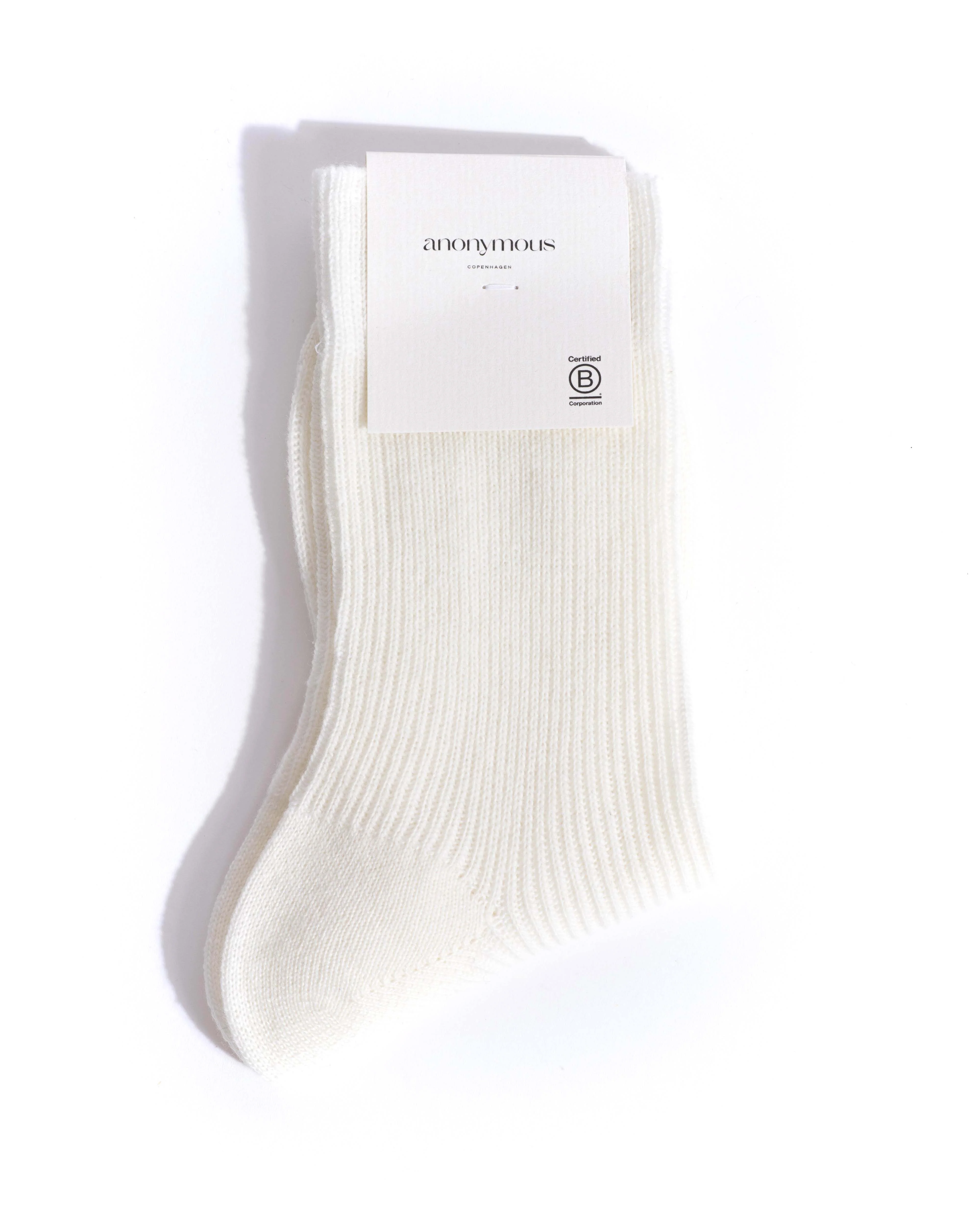 Lanai cashmere socks 70% wool 30% cashmere White sand - Image 3