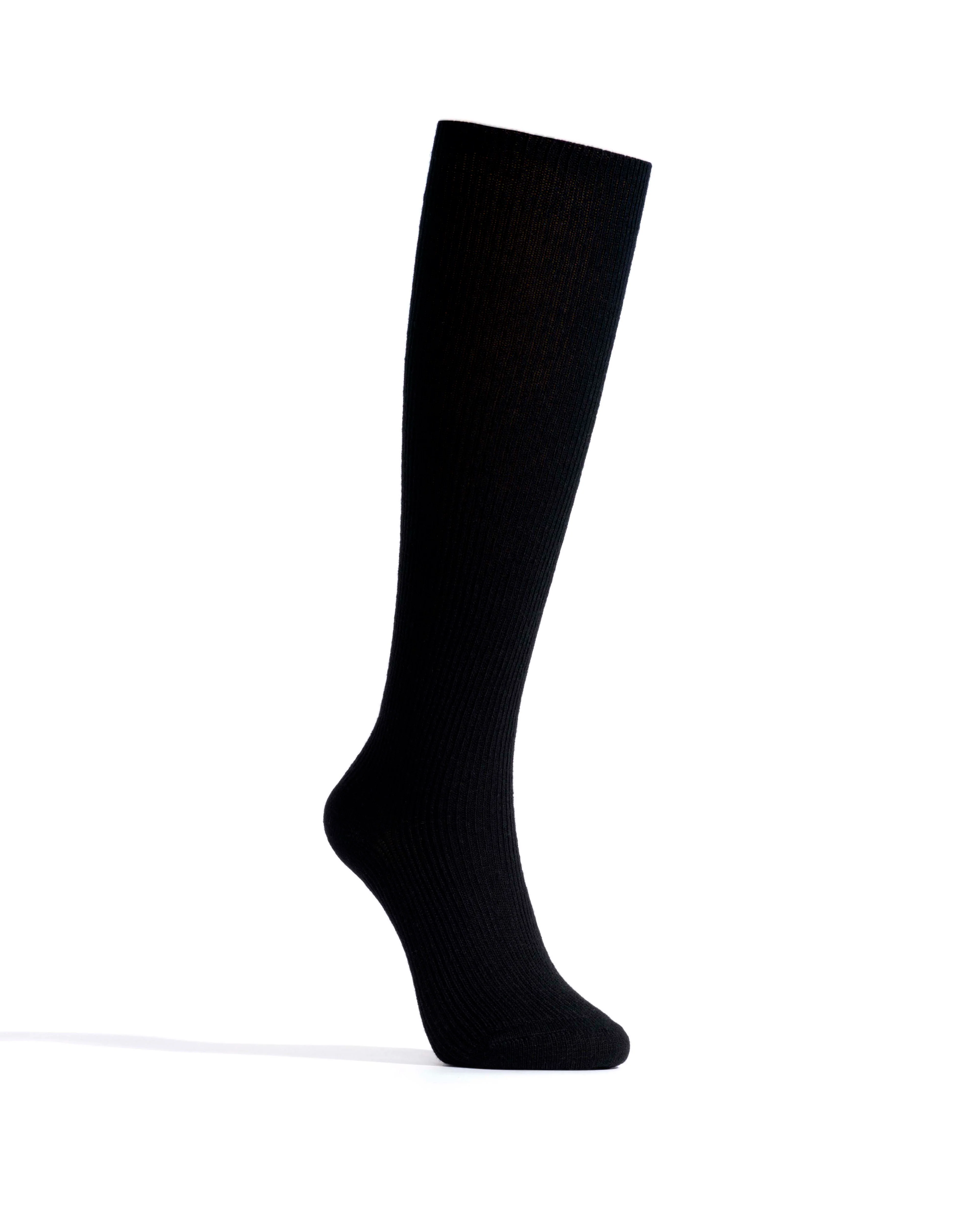 Lanai knee-high cashmere socks 70% wool 30% cashmere Black - Image 2
