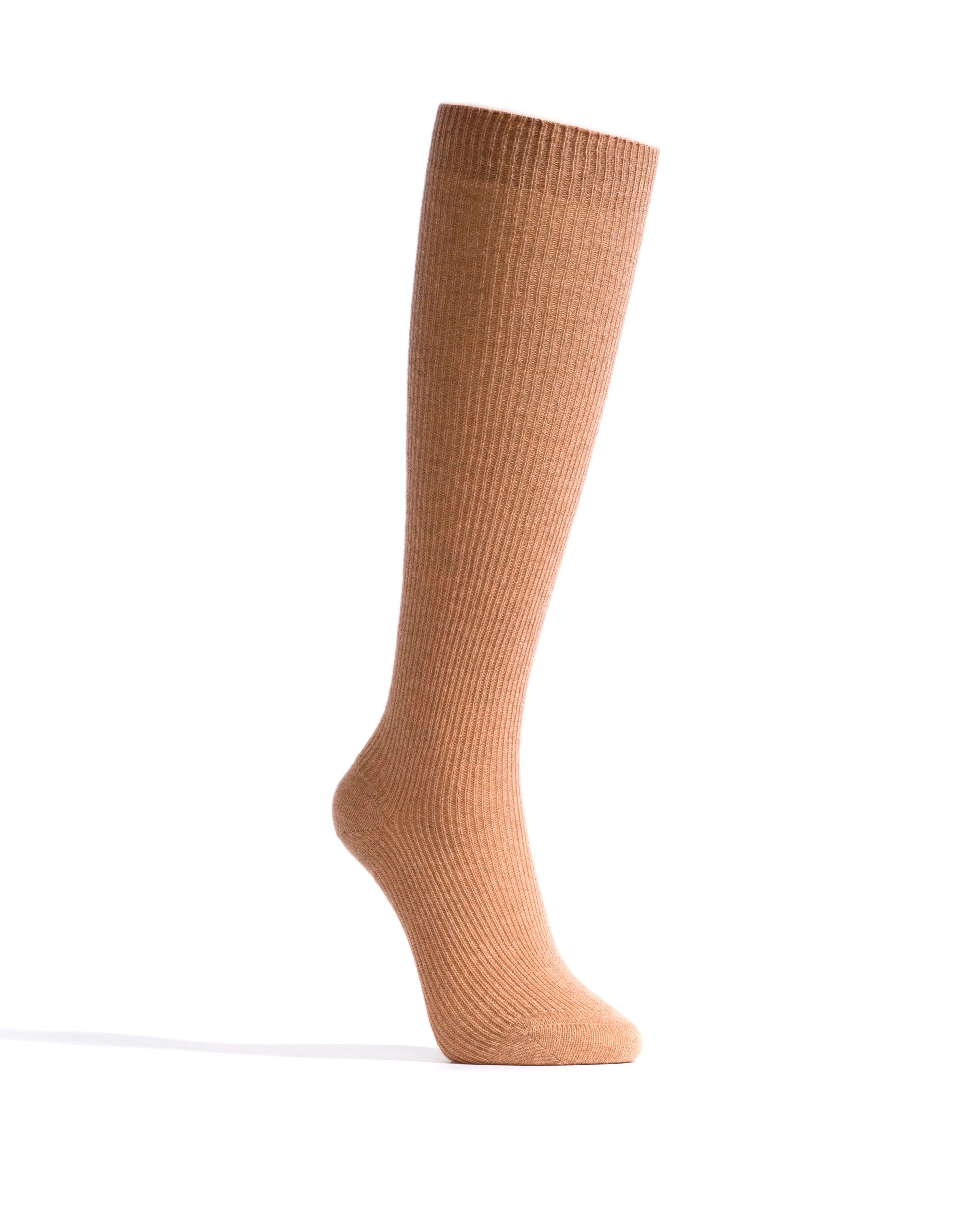 Lanai knee-high cashmere socks 70% wool 30% cashmere Camel - Image 2